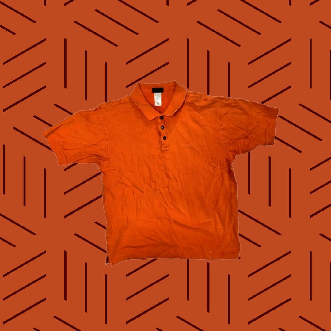 Patagonia Patagonia Polo Shirt Mens M Orange Organic Cotton Short Sleeve Pique Knit Embroidered Logo Button Side Slit Casual 3-Button Collar Size US M / EU 48-50 / 2 - 1 Thumbnail