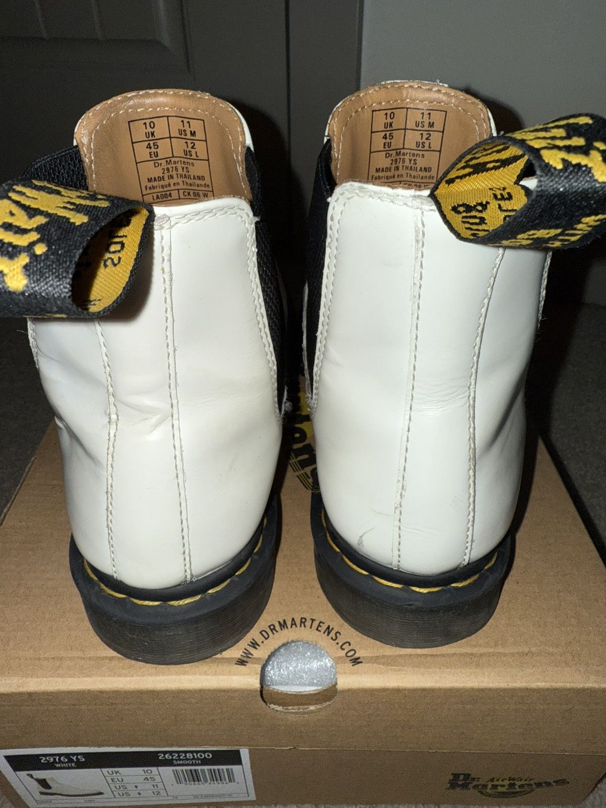 Dr. Martens White Boots Size US 11 / EU 44 - 4 Thumbnail