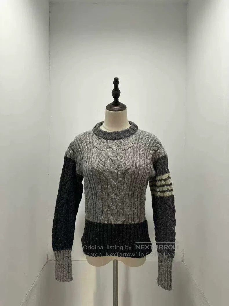 Thom Browne Thom Browne Patchwork striped sweater Size US XS / EU 42 / 0 - 1 Thumbnail