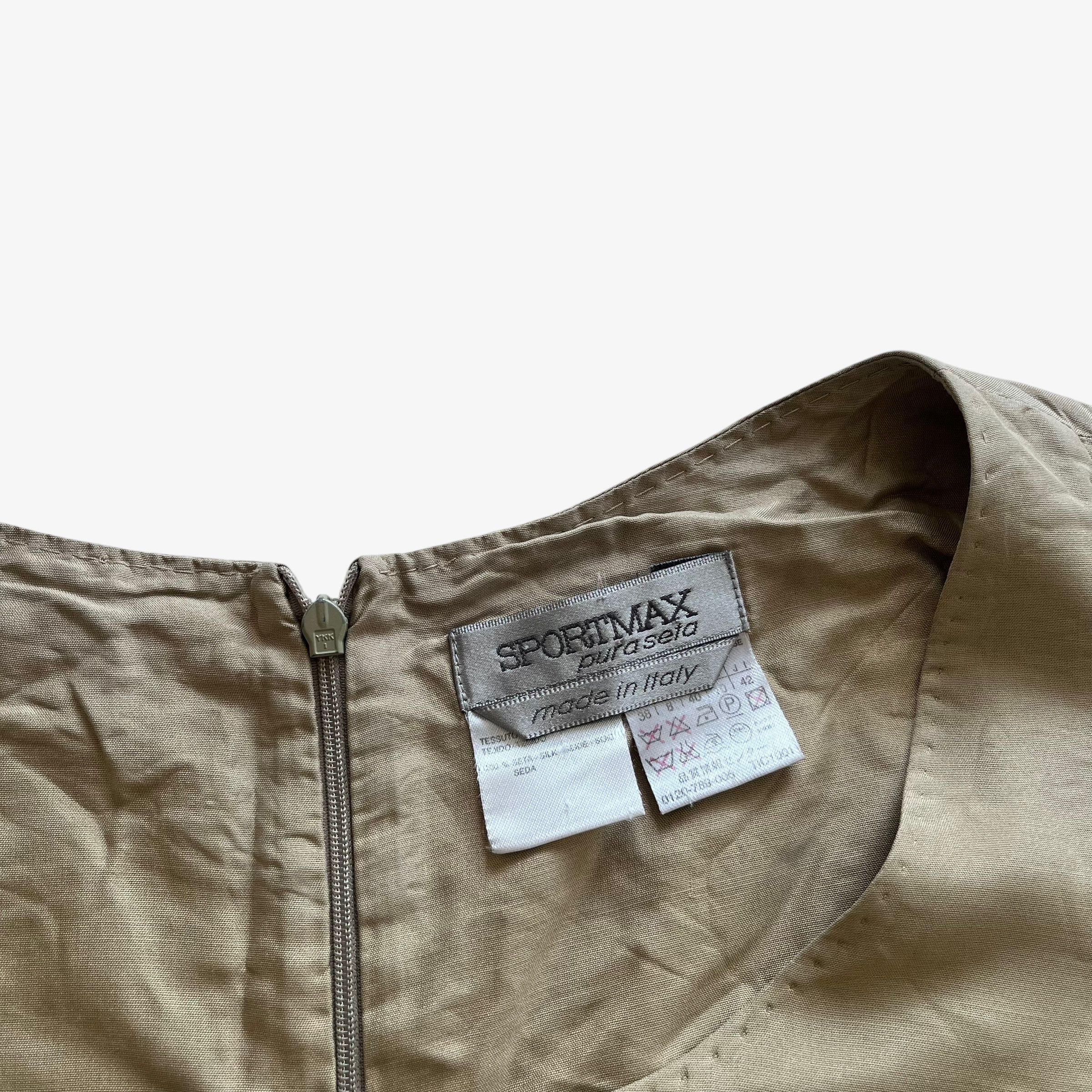 Sportmax Vintage Y2K Women's Max Mara Sportmax Silk Beige Dress Size M / US 6-8 / IT 42-44 - 2 Thumbnail