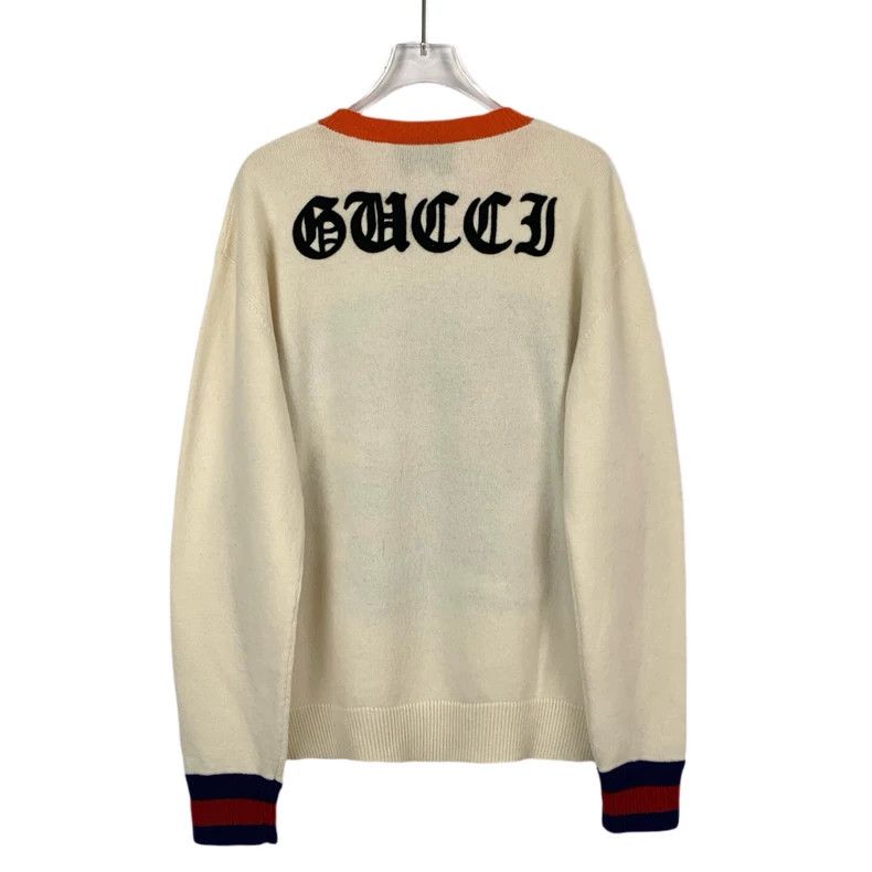 Gucci Gucci White tiger head embroidered round-neck pullover swea Size US M / EU 48-50 / 2 - 2 Thumbnail
