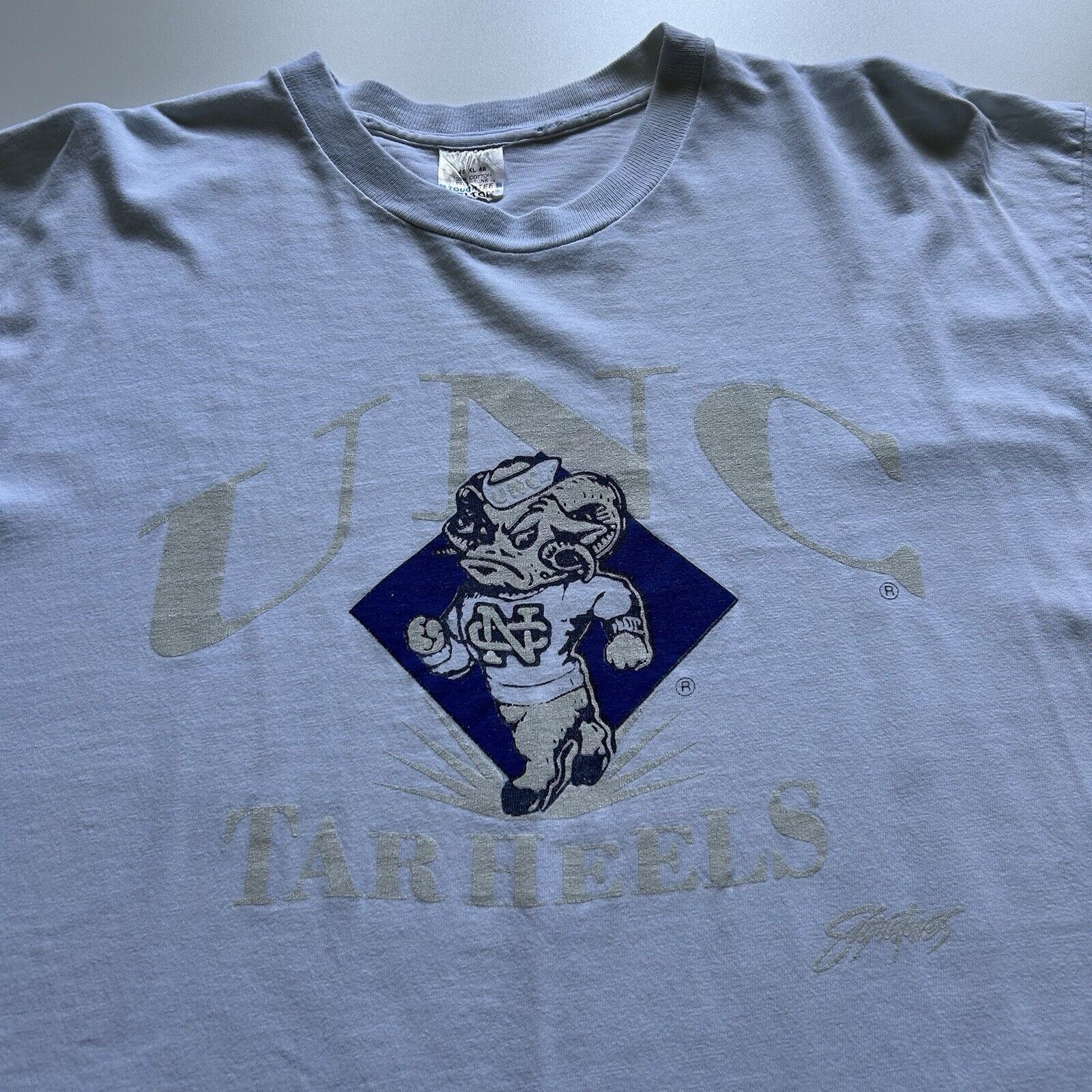 NCAA × Vintage Vintage 90s University Of North Carolina Tarheels T Shirt XL Size US L / EU 52-54 / 3 - 2 Thumbnail