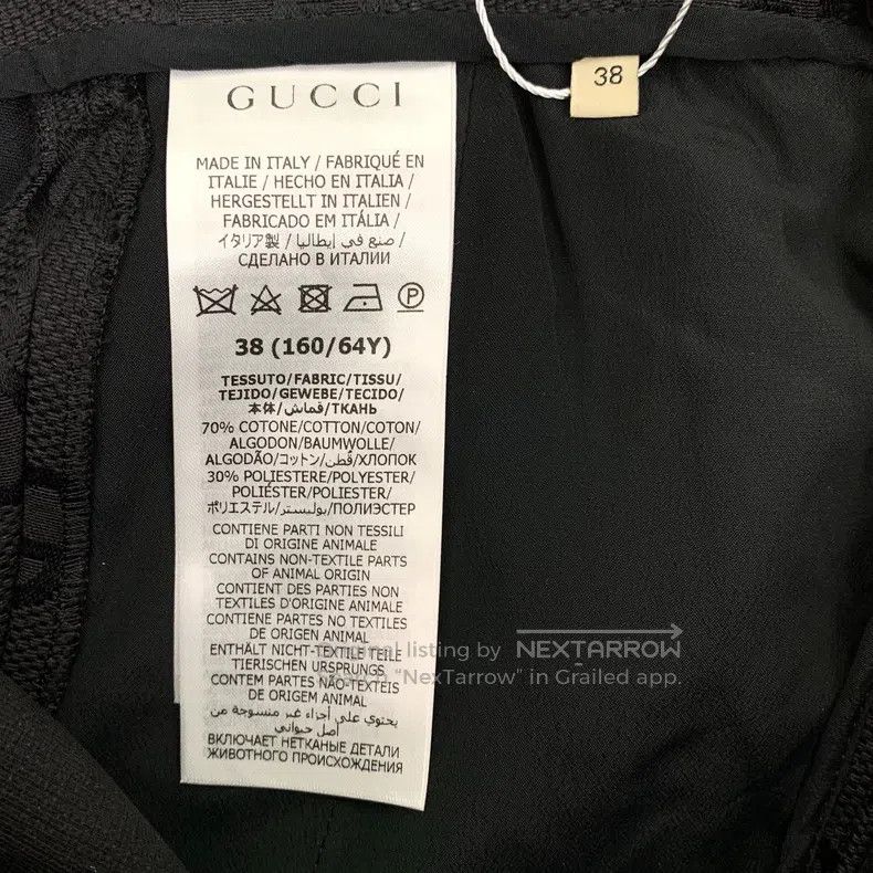 Gucci Gucci Black logo jacquard full print cotton tread equestri Size 25" / US 0 / IT 36 - 7 Thumbnail