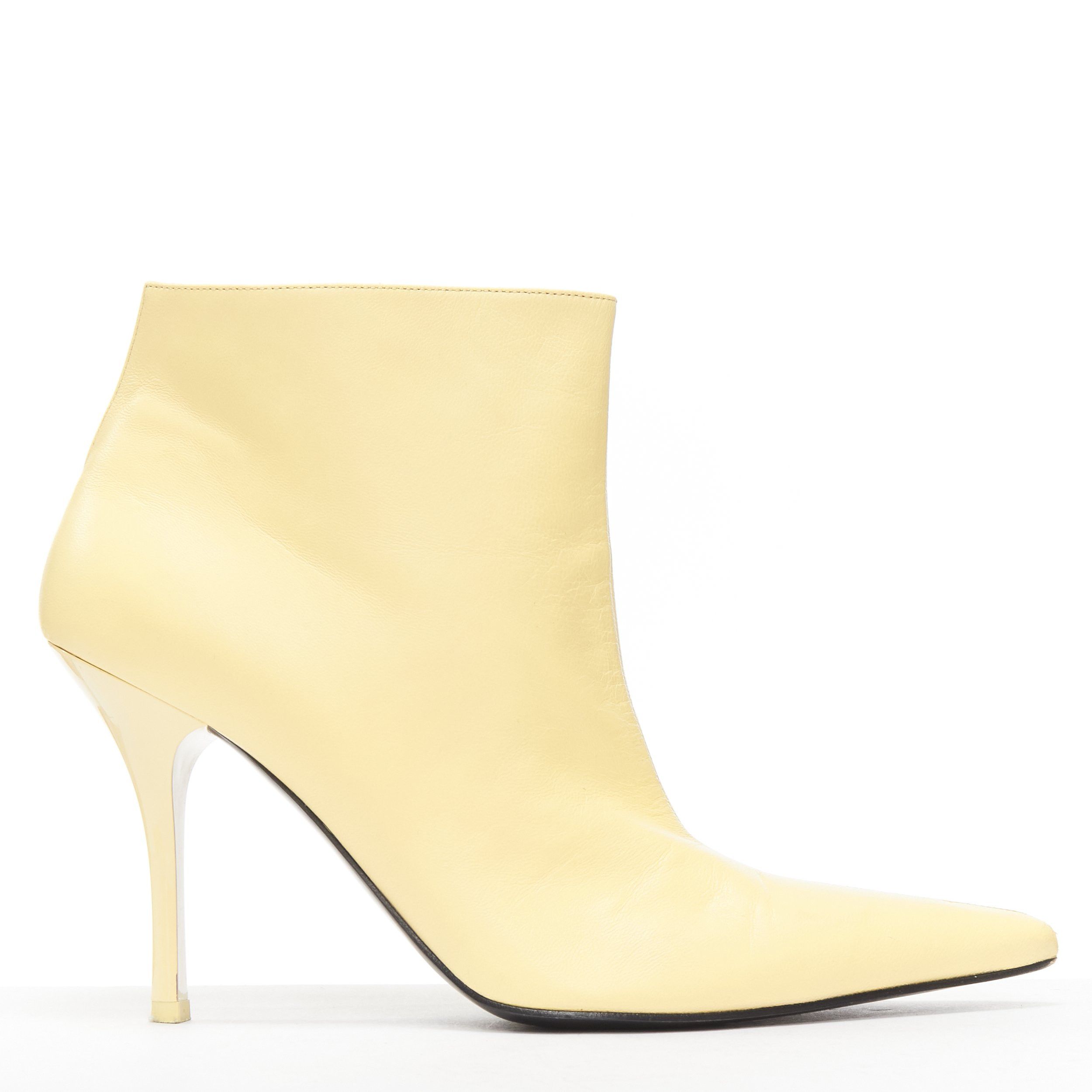 Celine OLD CELINE Phoebe Philo nude leather pointed toe high heel ankle boots EU38 Size US 8 / IT 38 - 1 Thumbnail