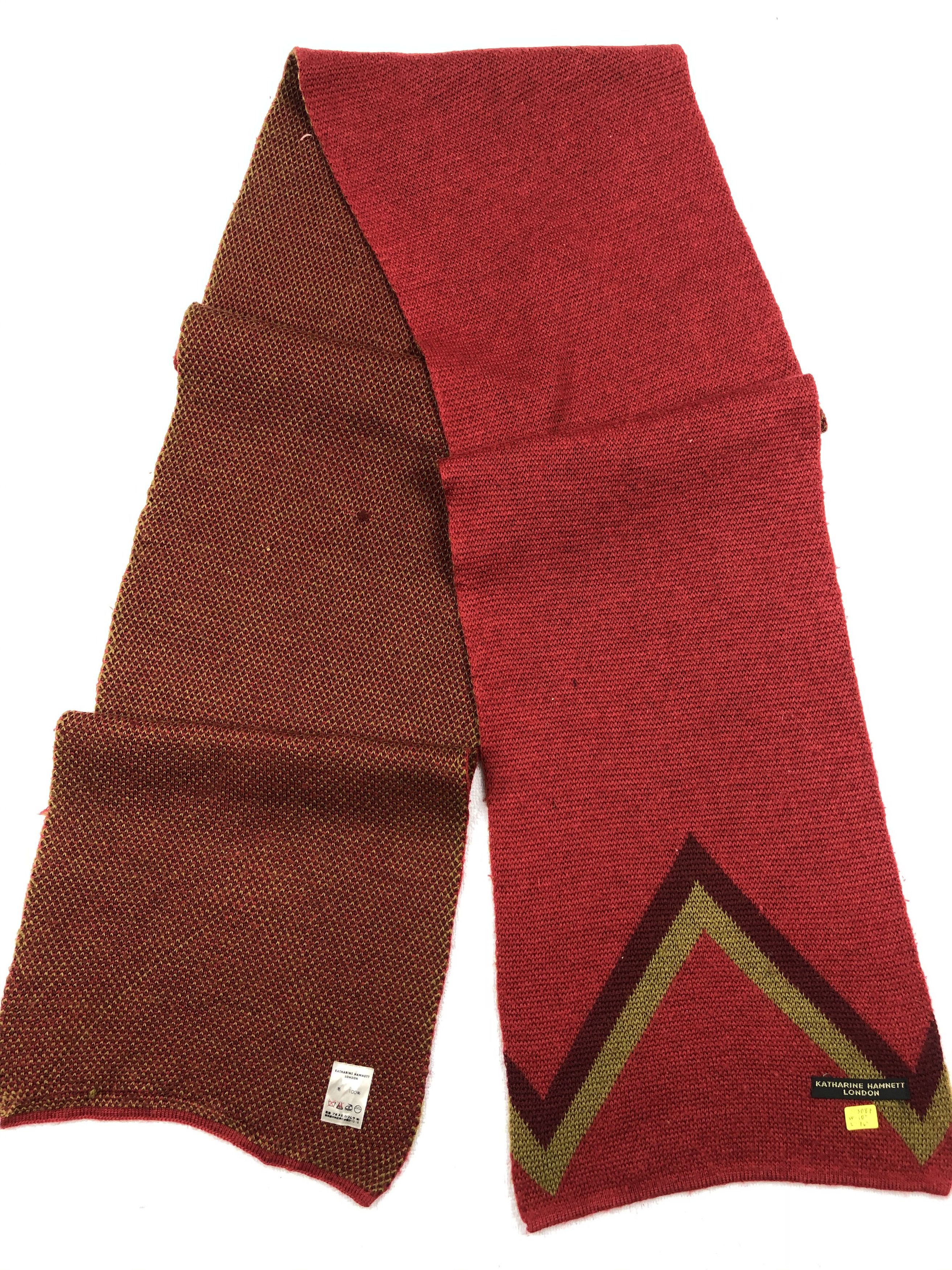 Katharine Hamnett London × Vintage Katharine Hamnett Scarf / Muffler / Neckwear Size ONE SIZE - 2 Thumbnail