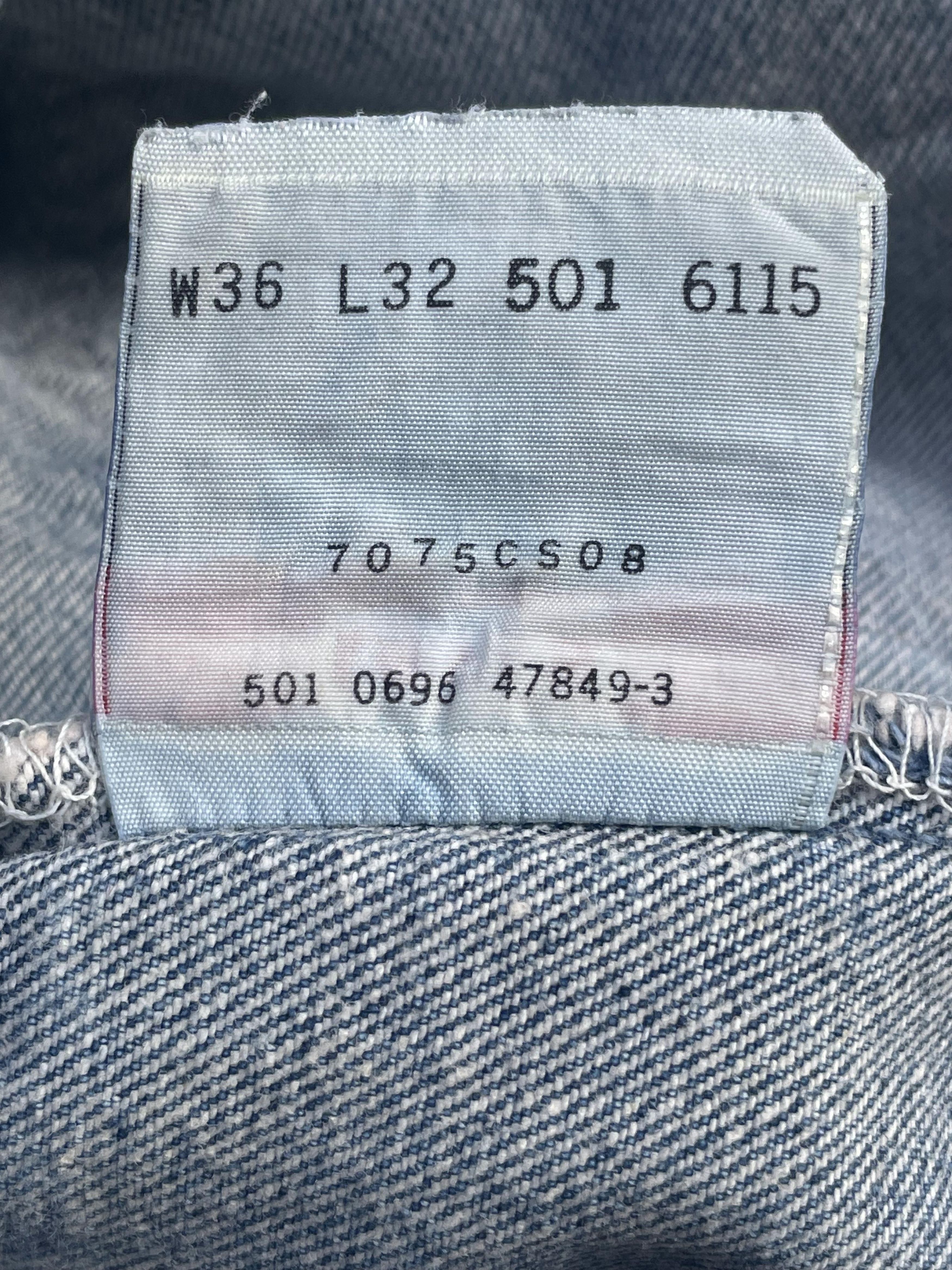Levi's Vintage 1996 Levis 501 e Irregular Faded Distresed Size US 36 / EU 52 - 7 Thumbnail