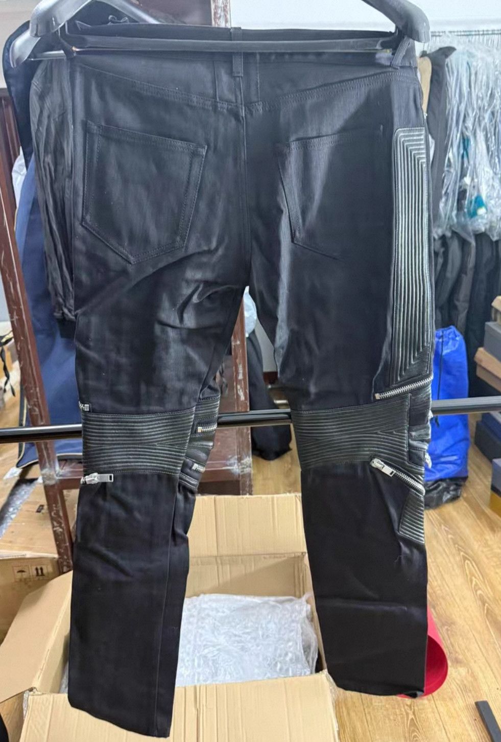 Saint Laurent Paris Saint Laurent Paris D04 split leather brushed wax jeans. Size US 32 / EU 48 - 2 Thumbnail