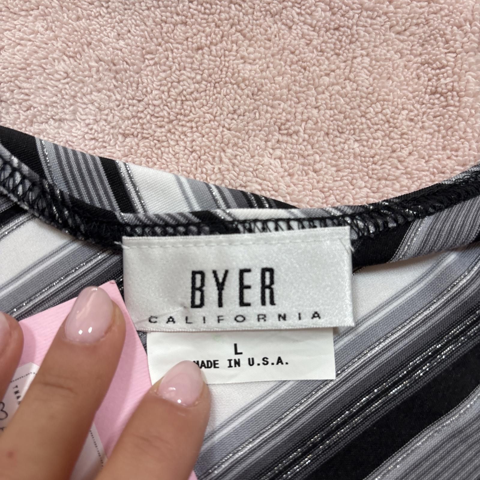 Other y2k grunge striped shimmery blouse top Size L / US 10 / IT 46 - 5 Thumbnail