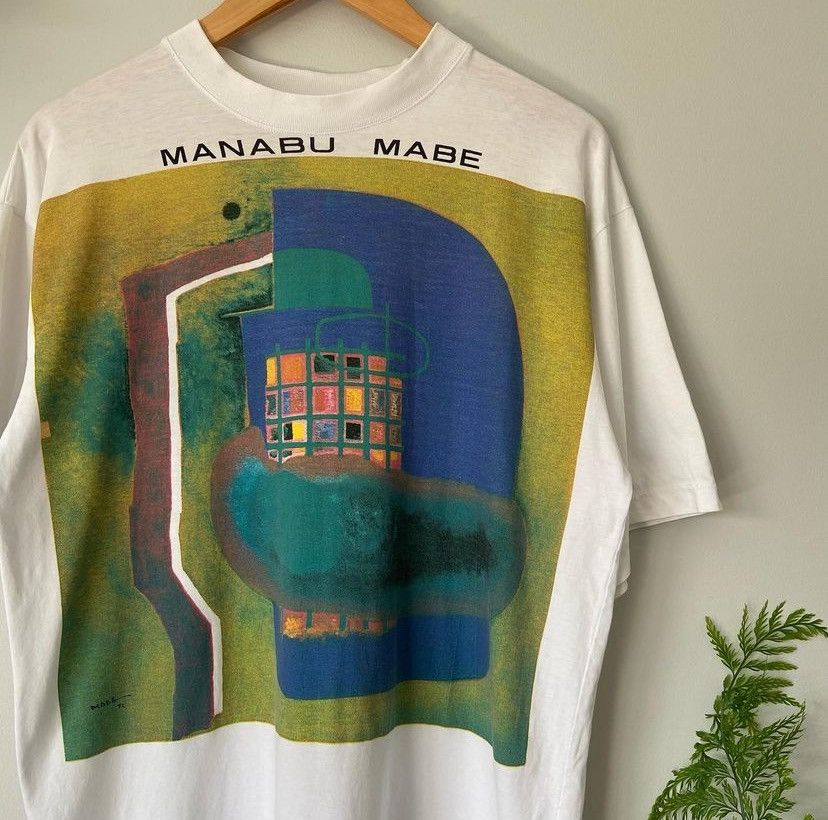 image of Vintage Manabu Mabe Tee in White, Men's (Size XL)