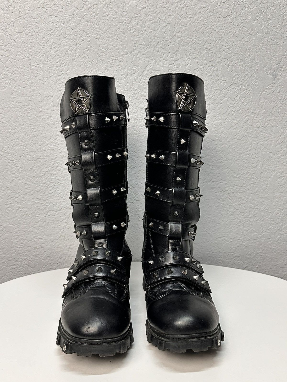 New Rock Vintage Leather boots Gothicana Gothic Style Avantgrade Size US 9 / IT 39 - 2 Thumbnail