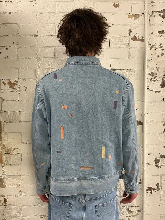 Levi's Kenzo Levi’s Embroided Blue Denim Jacket Size US M / EU 48-50 / 2 - 2 Thumbnail