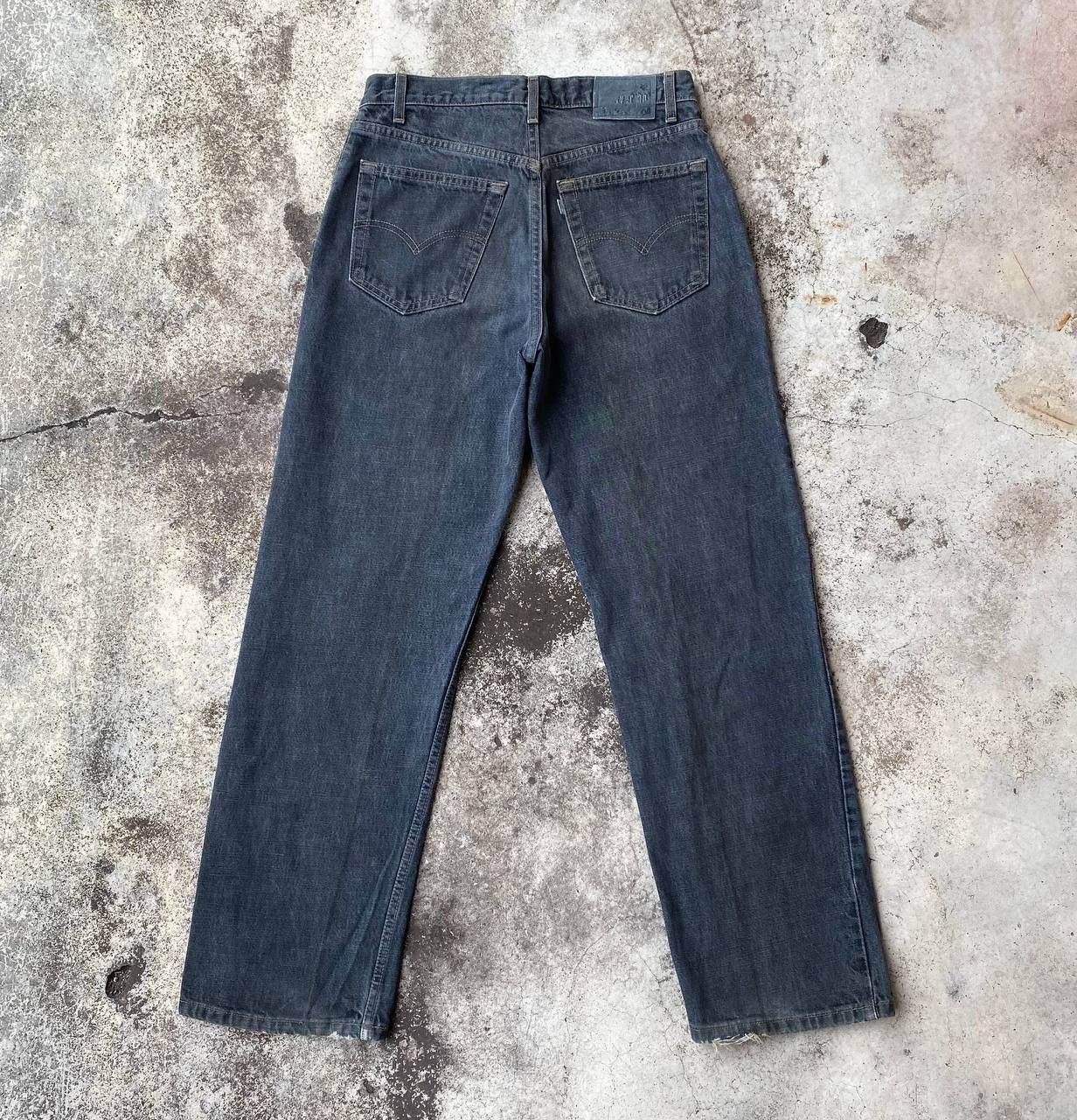 Levi's Vintage Clothing VINTAGE LEVIS 99 SILVERTAB BAGGY LOOSE FADED BLACK DENIM Size US 31 - 2 Thumbnail