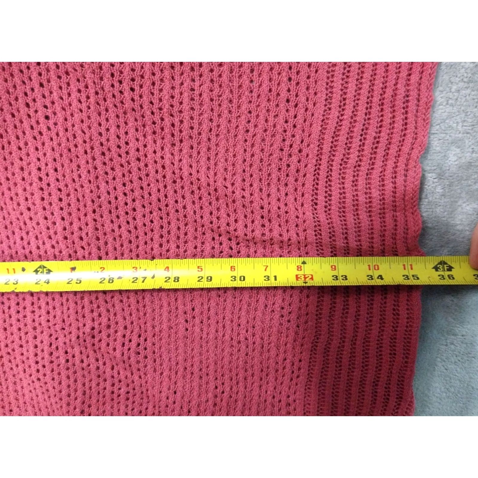 Soft Surroundings Soft Surroundings Sweater Womens XL Pink Linen Blend Dolman Open Knit Pullover Bohemian Casual Knit Shirt Ladies XL Pink Size XL / US 12-14 / IT 48-50 - 4 Thumbnail