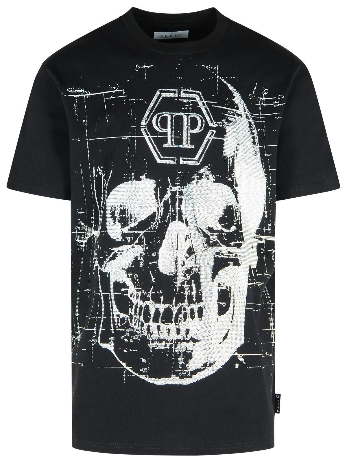 PHILIPP PLEIN Black Cotton T-Shirt