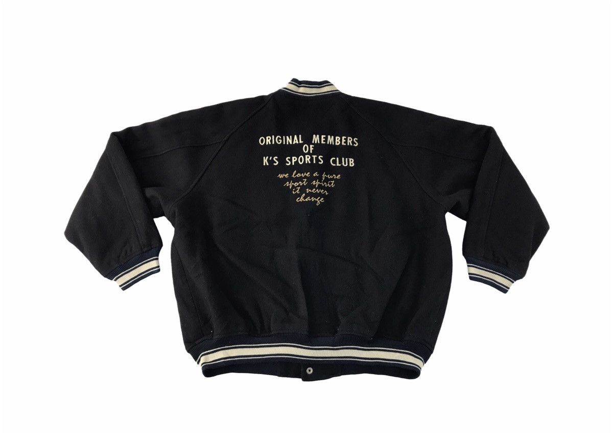 image of Kearney House Club Member Simple Varsity Jacket Wool Sleeve in Black, Men's (Size Medium)