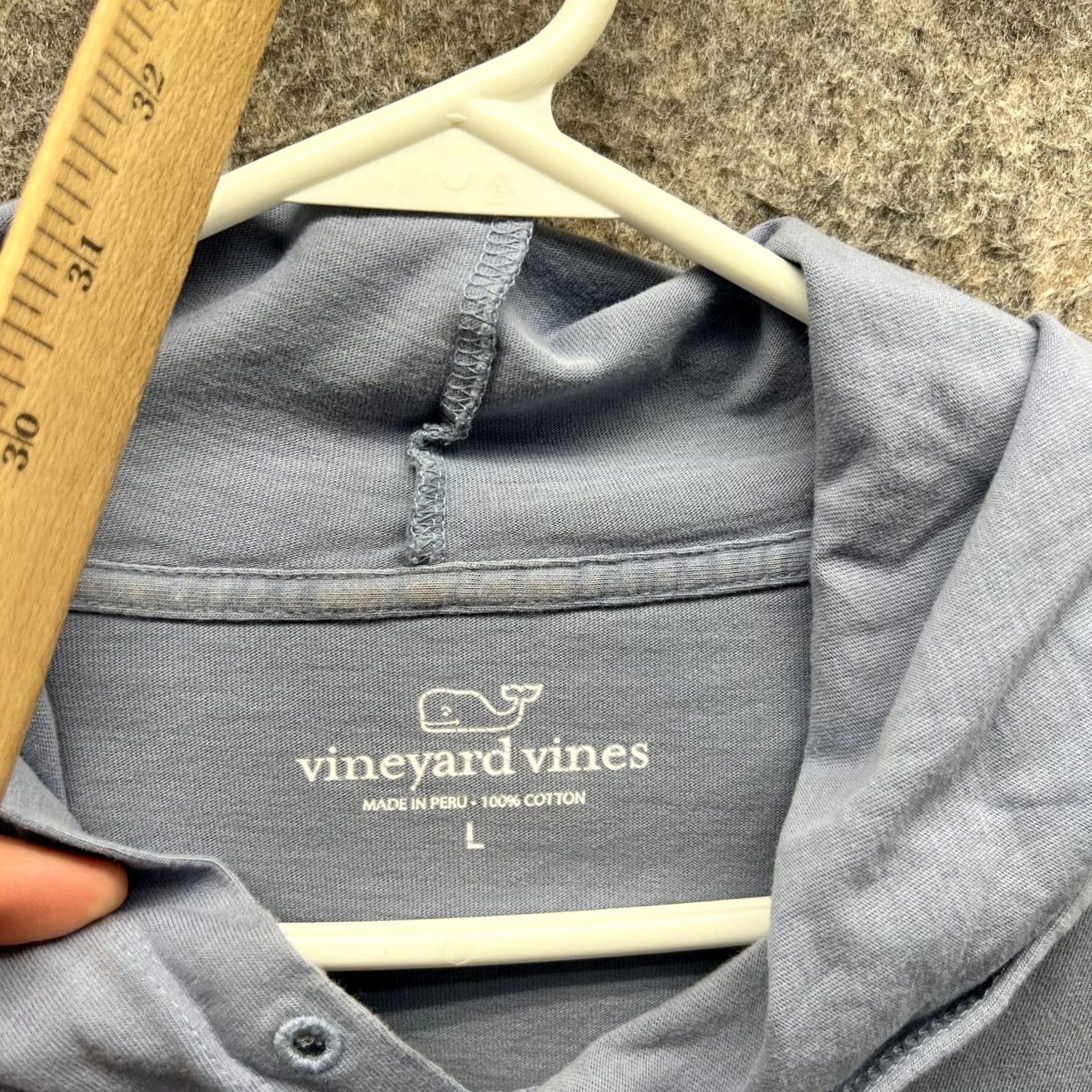 Vineyard Vines VINTAGE Vineyard Vines Sweater Hooded Pullover Large Blue Fleece Wool Cotton Logo Men's Regular Size L Size US L / EU 52-54 / 3 - 6 Thumbnail