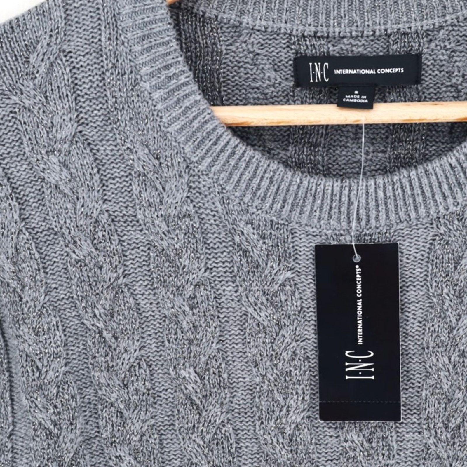 The Unbranded Brand I.N.C. Int Concepts Men's Metallic Crewneck Sweater Size S Size US S / EU 44-46 / 1 - 2 Thumbnail