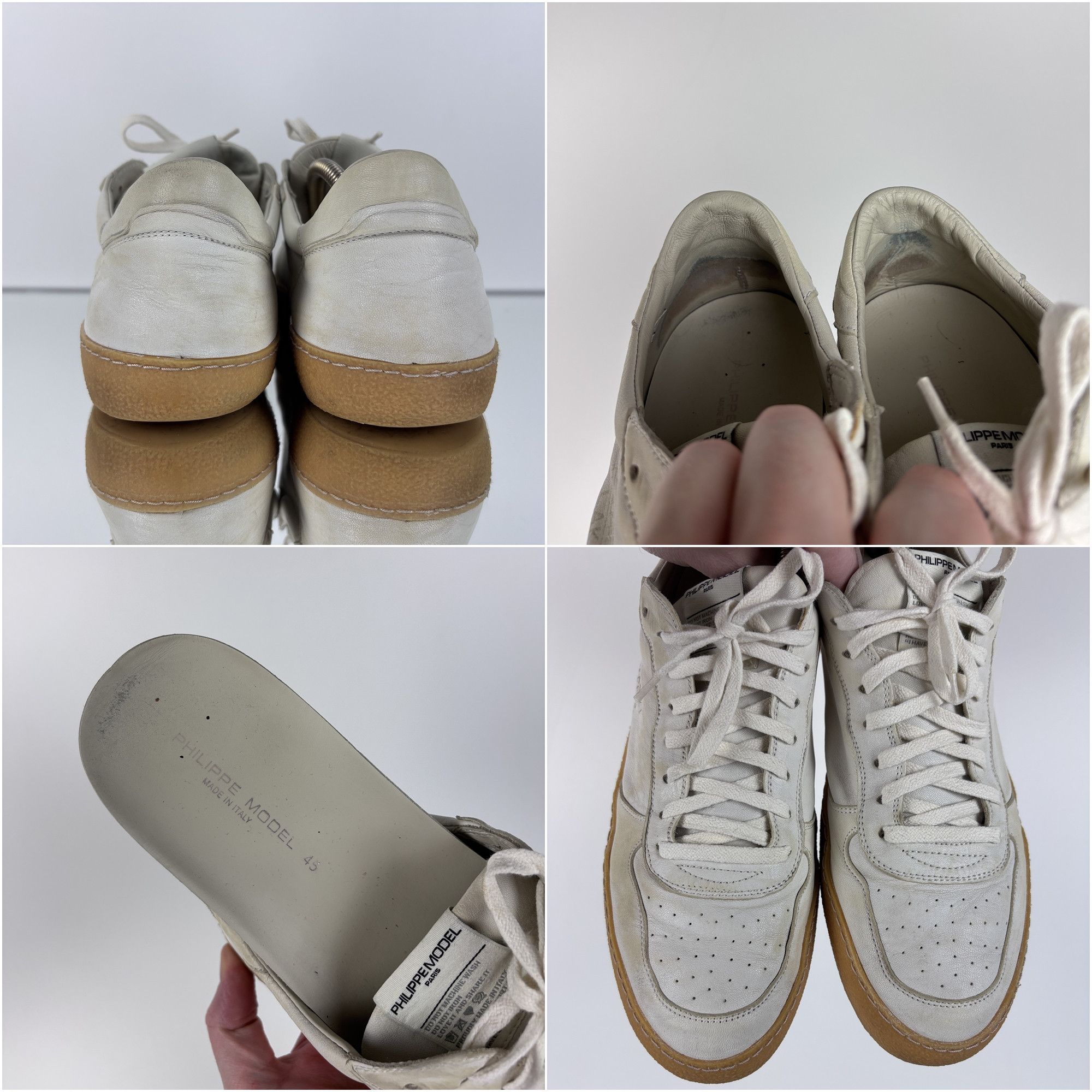 Philippe Model Philippe Model Leather Lakers PM Vintage Series Sneakers45 Size US 12 / EU 45 - 7 Thumbnail