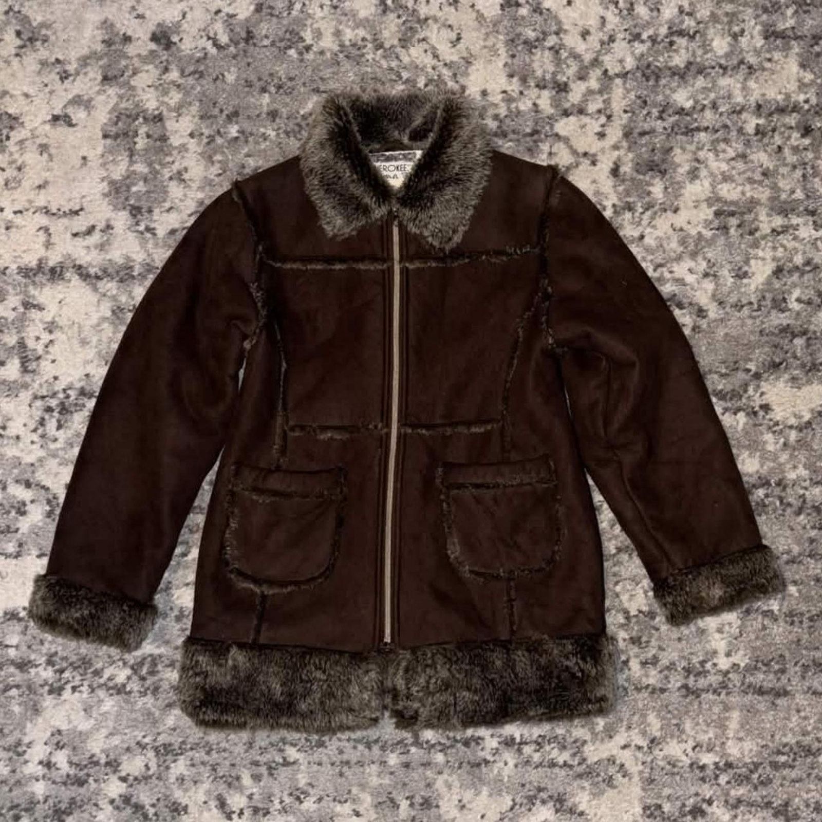 Cherokee Vintage Cherokee Faux Fur Suede Jacket Size XS / US 0-2 / IT 36-38 - 1 Thumbnail