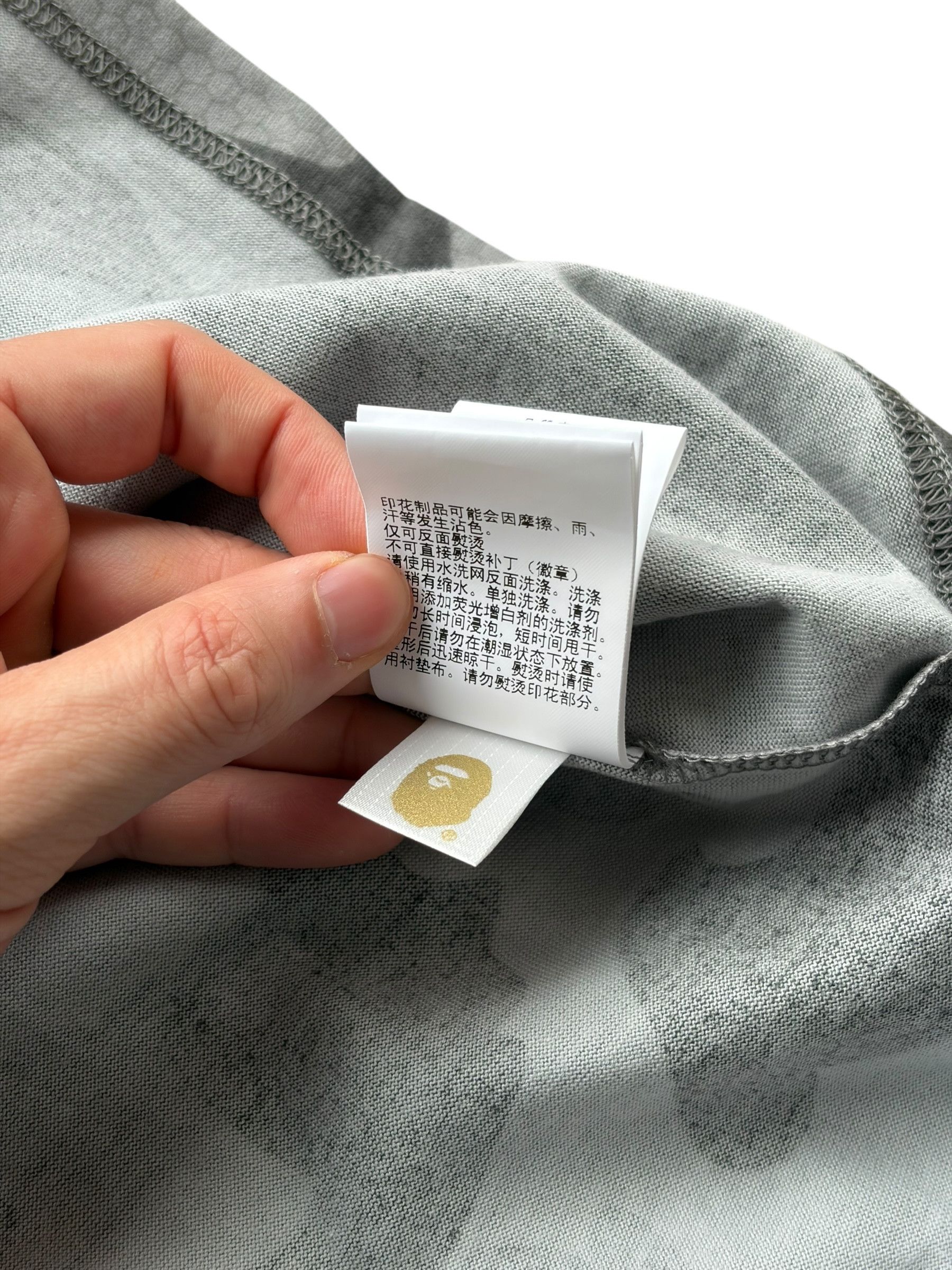 Bape Bape Grey Camo Honeycome Space System Longsleeve T-Shirt Size US L / EU 52-54 / 3 - 12 Thumbnail