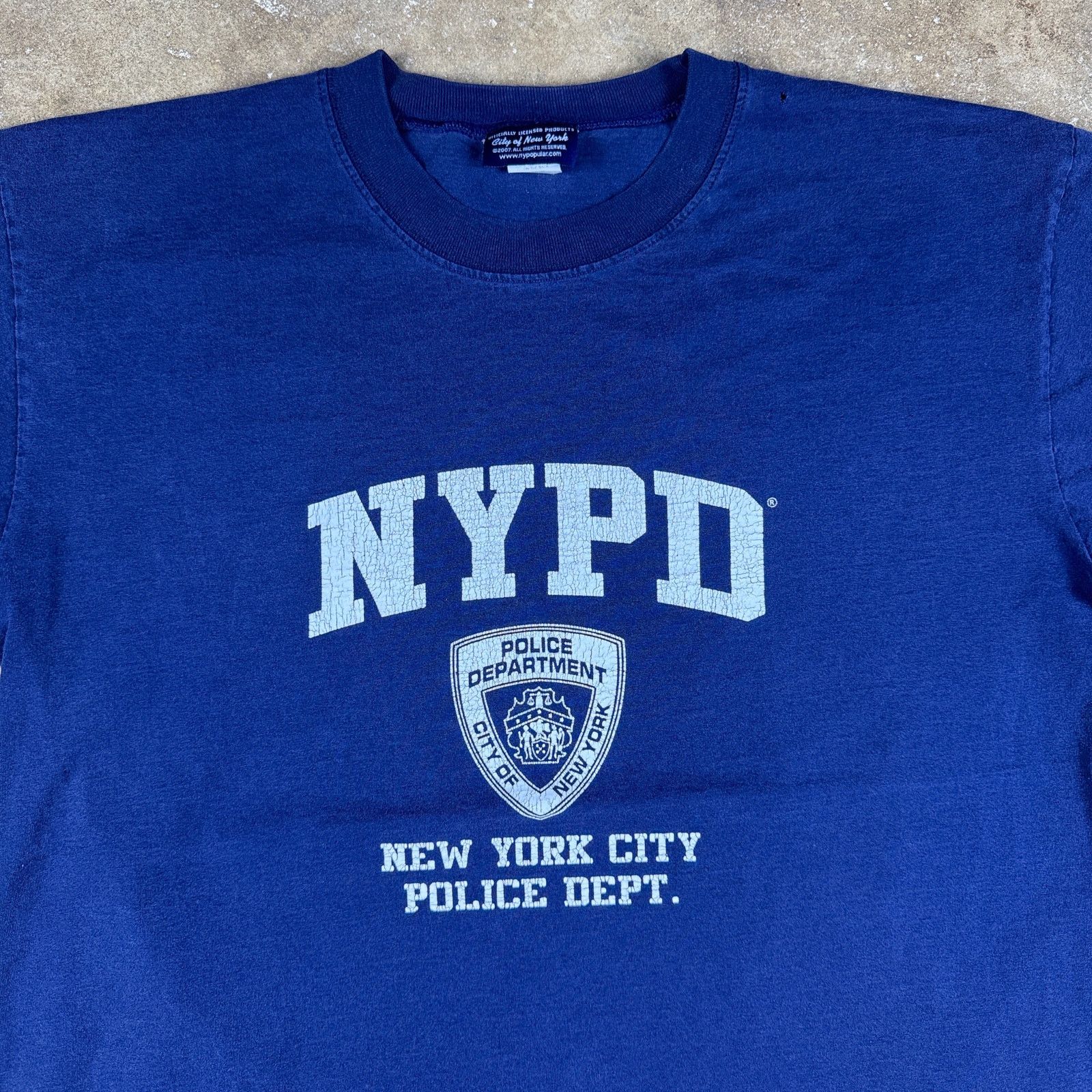 Other NYPD T-Shirt Y2K Men’s L Navy Cracked Print Police Dept Tee Size US L / EU 52-54 / 3 - 2 Thumbnail