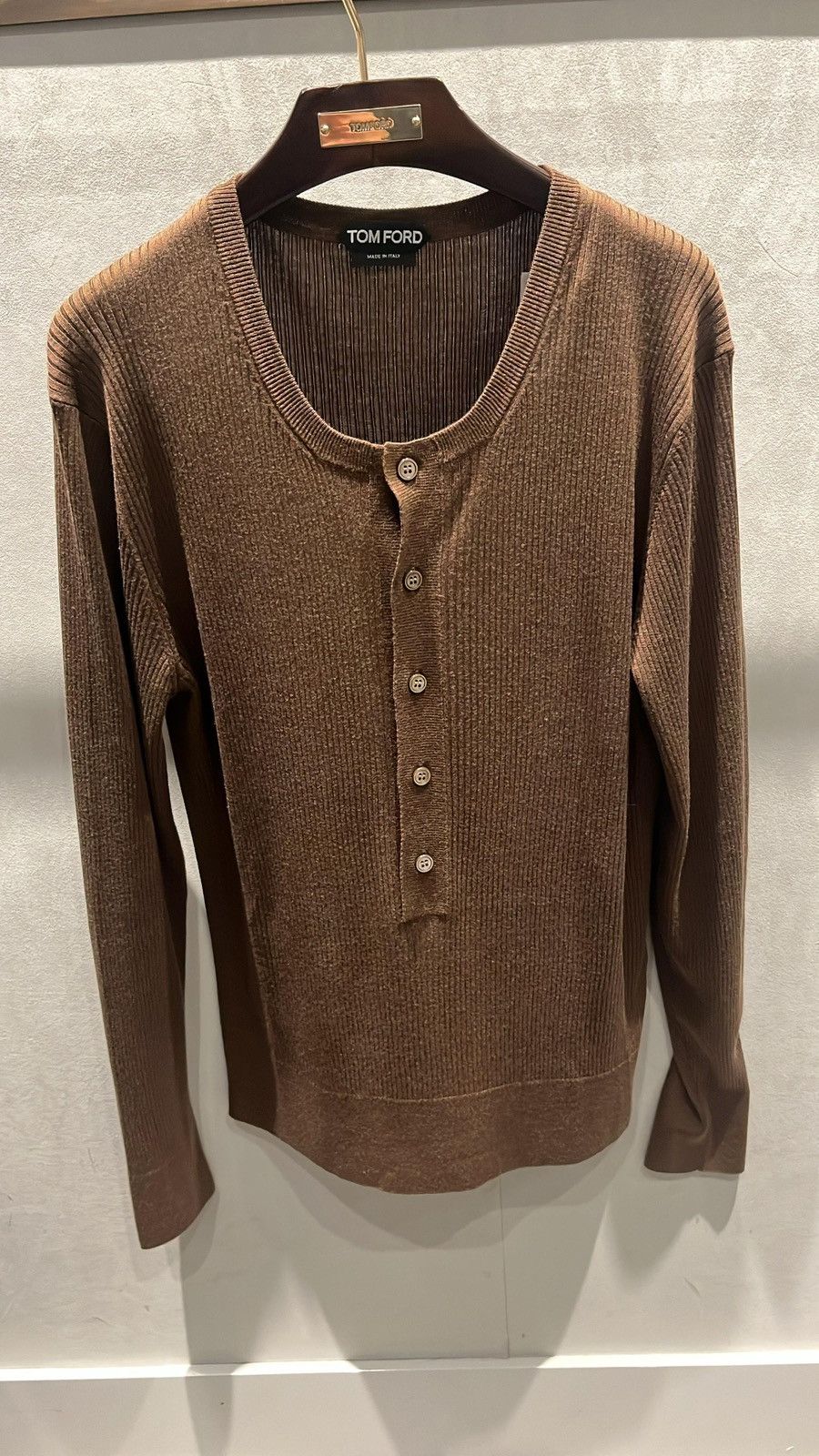 Tom Ford o1w1db10125 KYL016 Sweater in Brown Size US M / EU 48-50 / 2 - 1 Preview