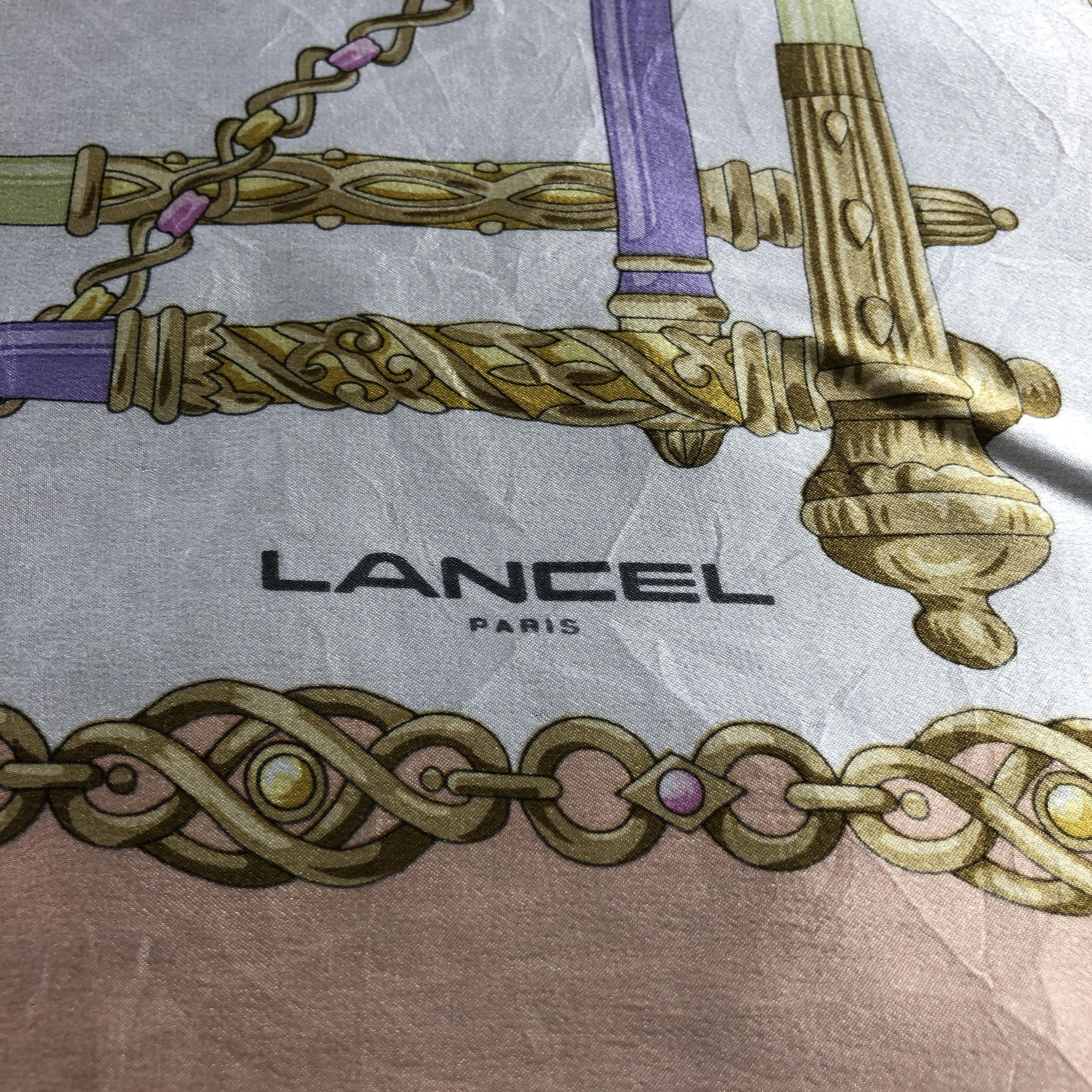 Lancel Vintage Lancel Luxury Silk Scarf M1229 Size ONE SIZE - 4 Thumbnail