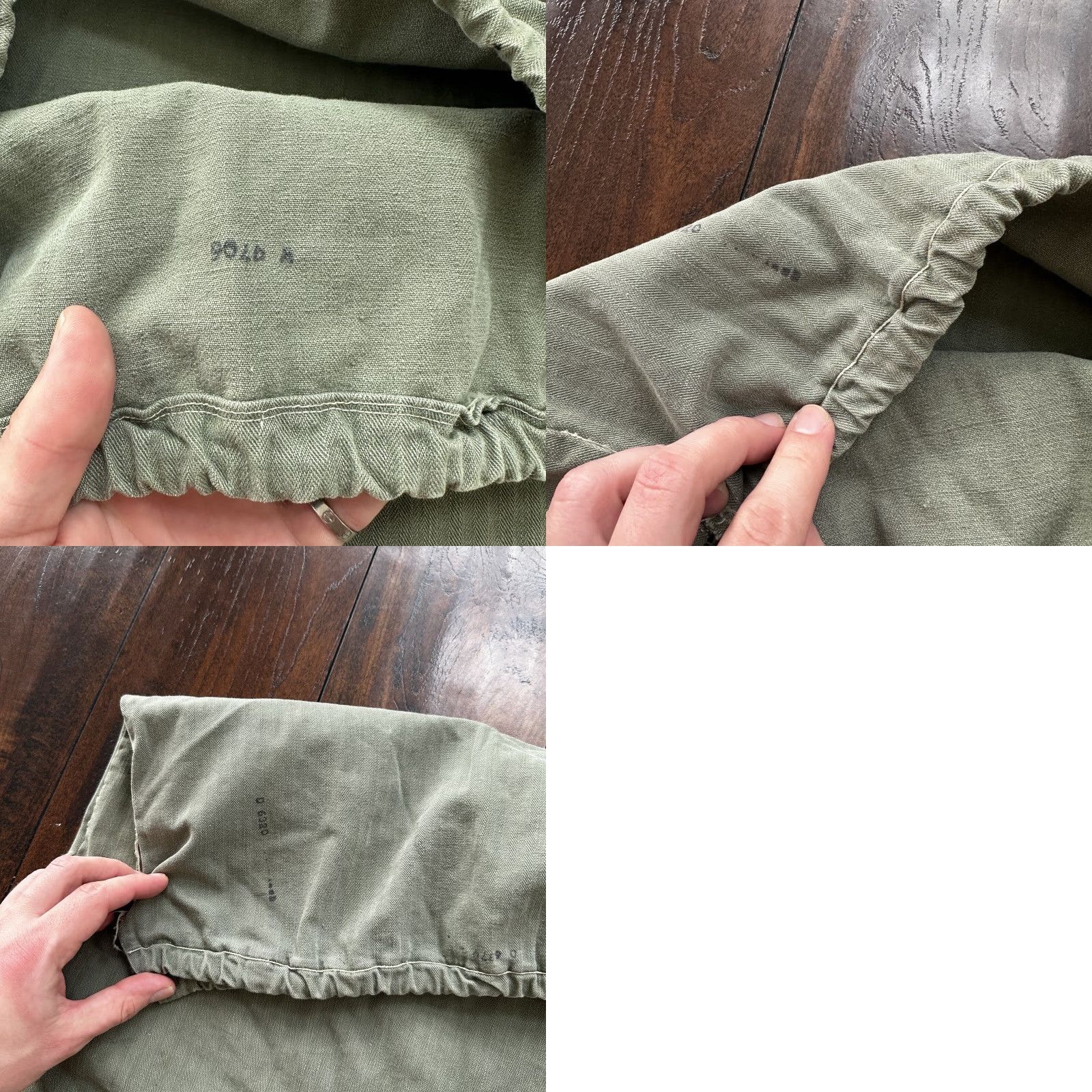 Vintage VTG WWII HBT Garment Laundry Bag Military Denim 1940s 40s 50s Stencil Green Canvas Bag Size ONE SIZE - 9 Thumbnail