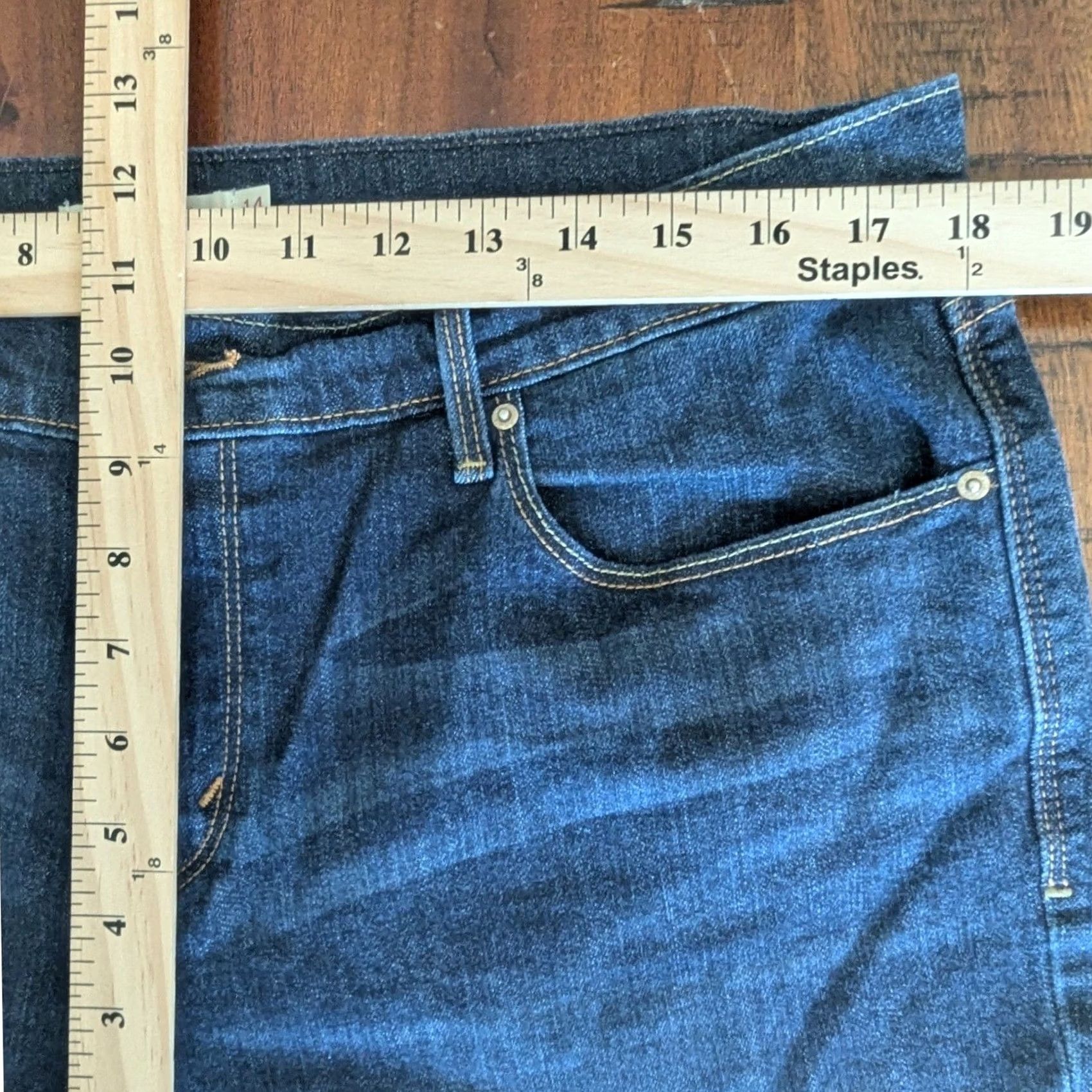 Levi's Levi's 505 Straight Jeans Womens 14W Dark Wash Denim Mid Rise 5-Pocket Button Zip Jeans Mens Women Girls? Size 36" / US 14 / IT 50 - 7 Thumbnail