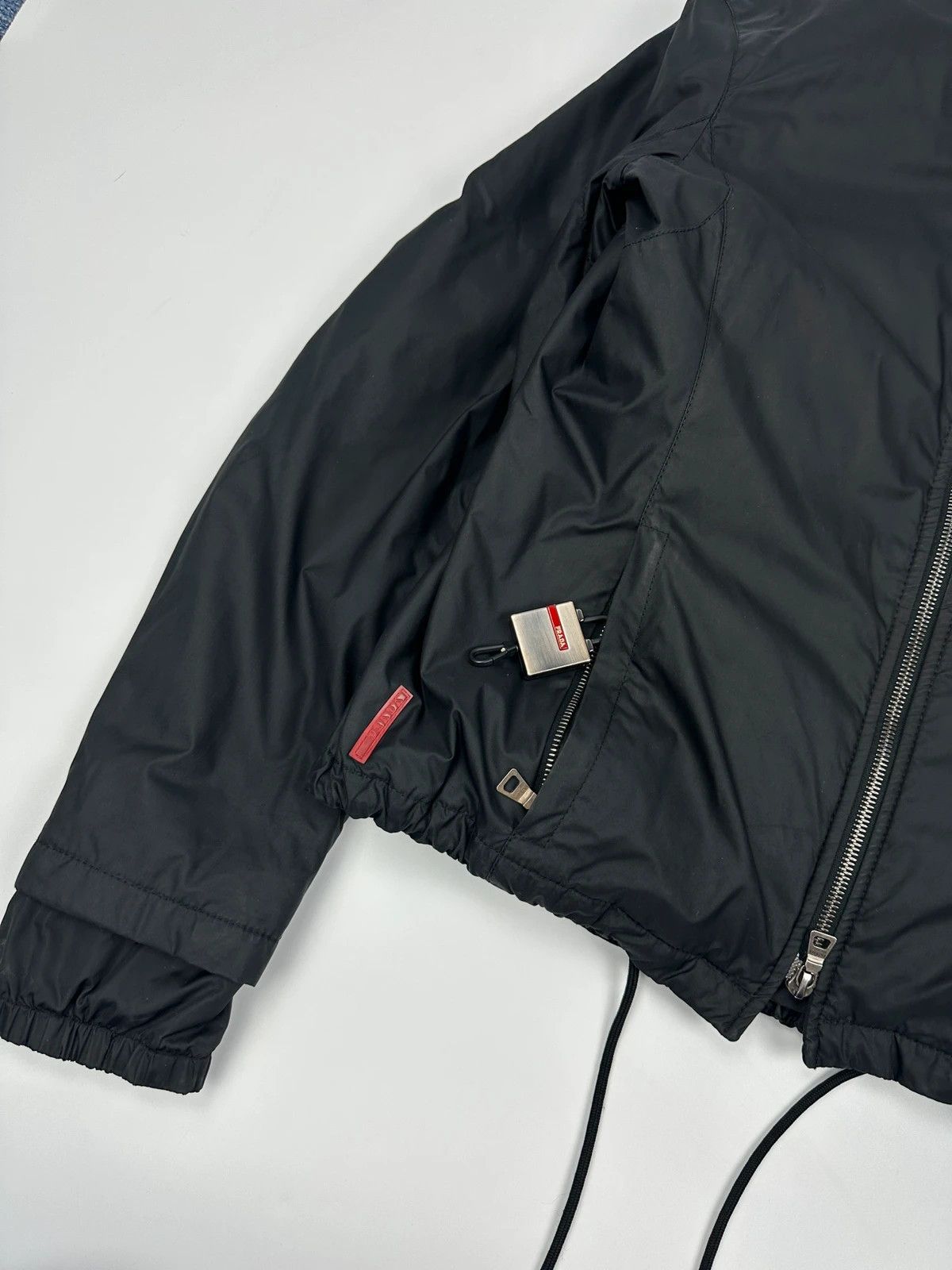 Prada Prada Sport FW2002 Black Nylon & Fur 2In1 Jacket Size S / US 4 / IT 40 - 10 Thumbnail