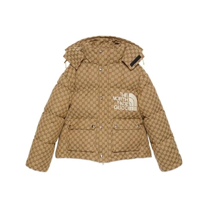 Gucci Gucci x North Face Brown Puffer Jacket for Women Size S / US 4 / IT 40 - 1 Thumbnail