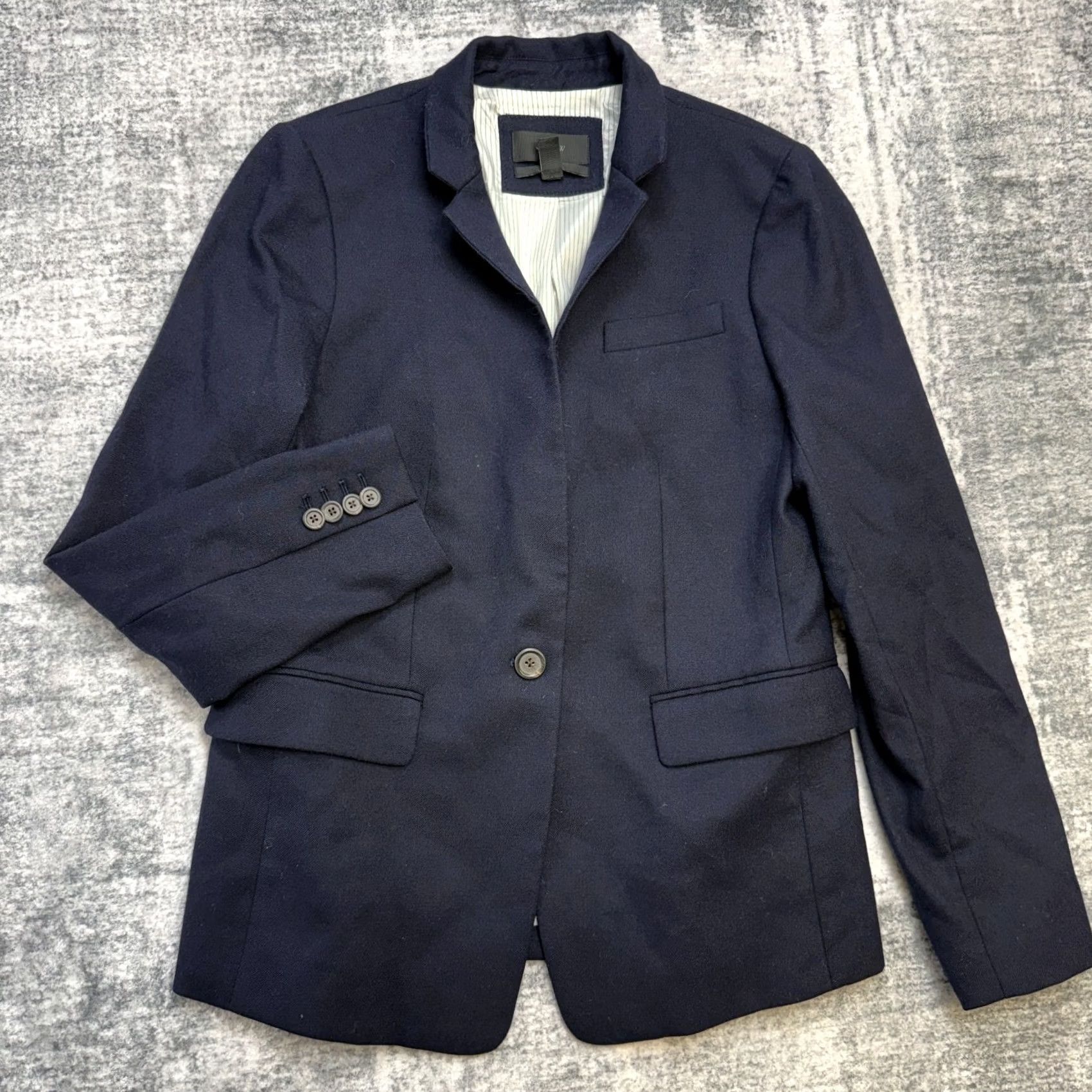 J.Crew J. Crew Blazer Jacket Womens 6 Navy Blue Wool One Button Career Academia Ivy Preppy Basic J.CREW Blazer Women Size M / US 6-8 / IT 42-44 - 2 Thumbnail