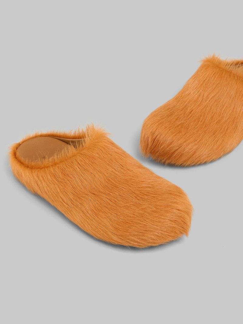 Marni o1f1d3z0526 Long-Haired Calfskin Fussbett Sabot in Pumpkin Size US 12 / EU 45 - 5 Thumbnail