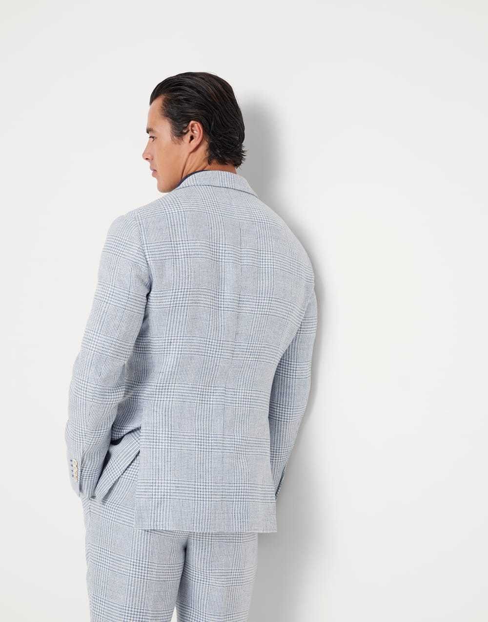 Brunello Cucinelli Jacket Linen in Light Blue Size US XL / EU 56 / 4 - 3 Thumbnail