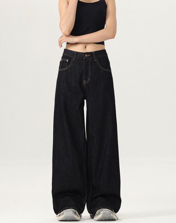 Japanese Brand Japanese retro baggy straight leg casual jeans for men Size US 32 / EU 48 - 2 Thumbnail