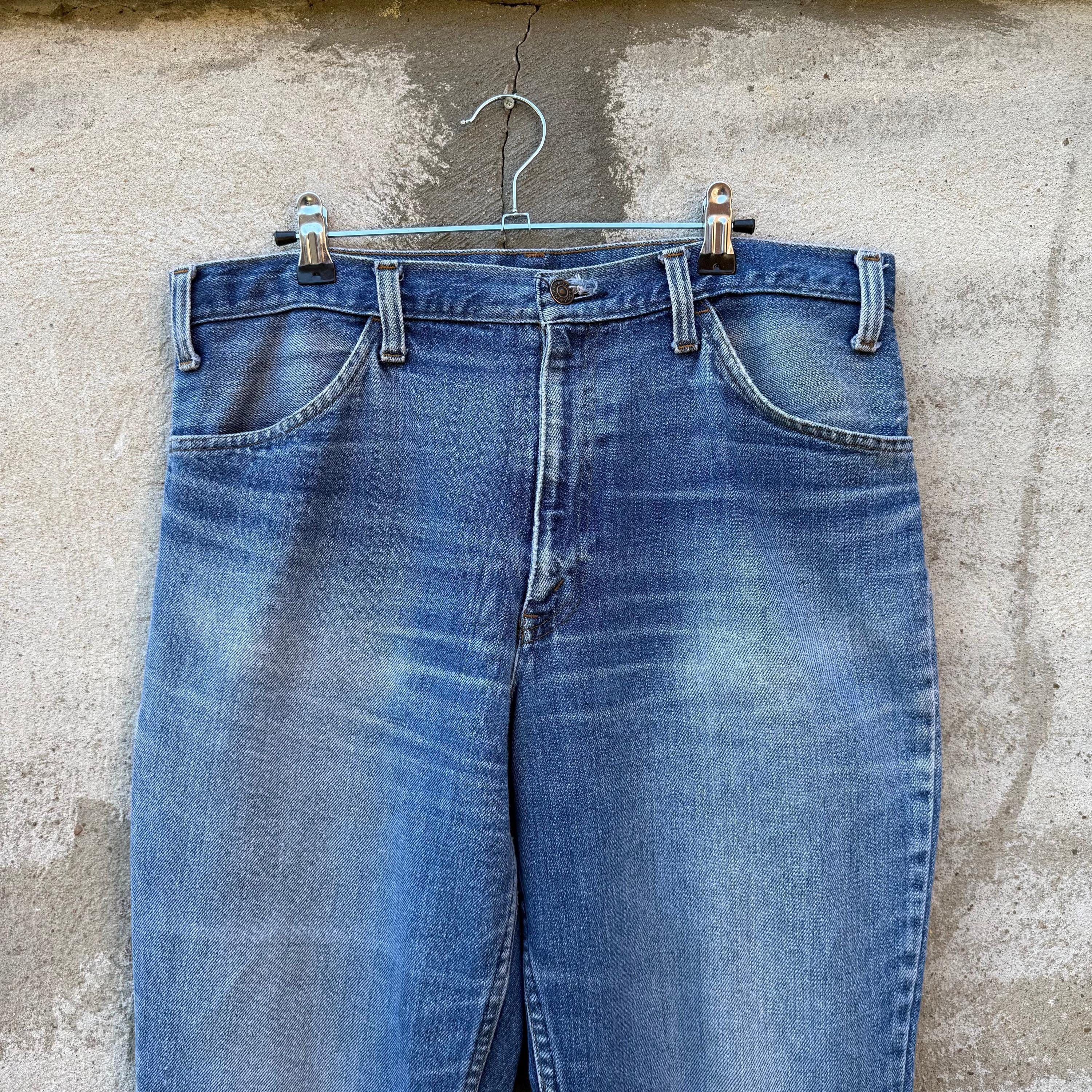 Vintage 70's Vintage Plain Pocket Distressed Medium Wash Denim Jeans Size US 34 / EU 50 - 9 Thumbnail