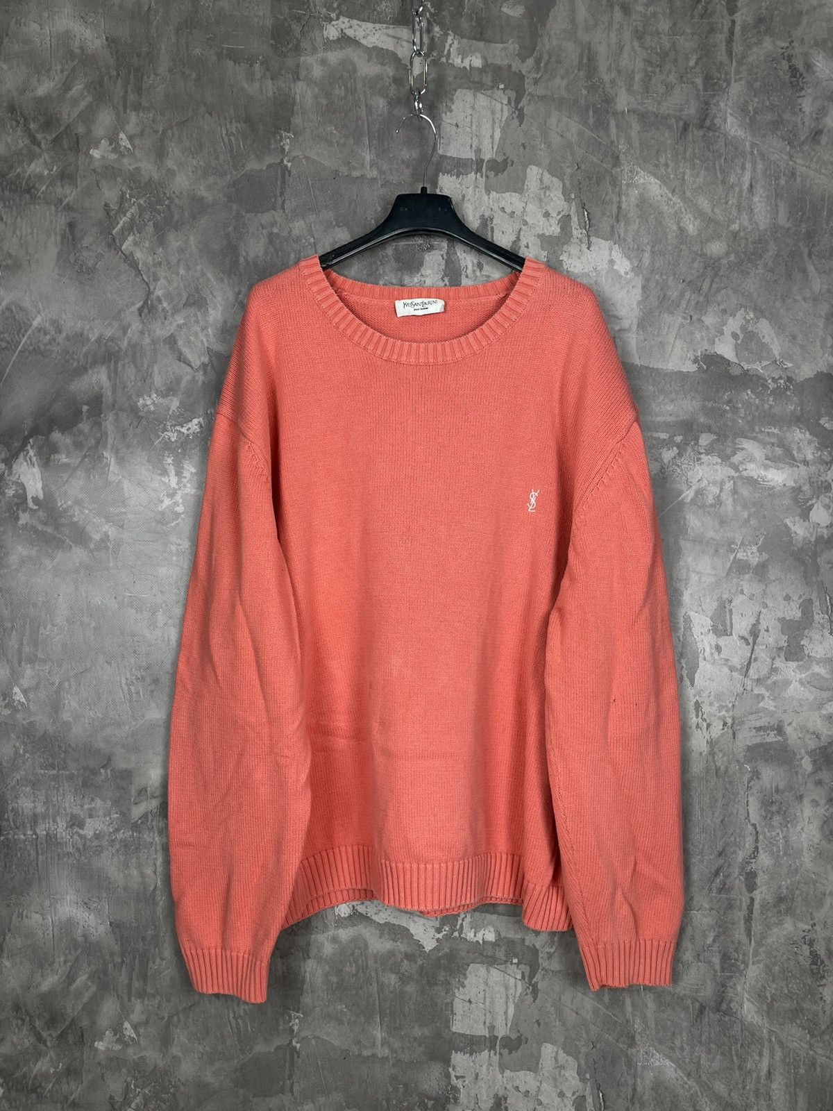 Vintage × Yves Saint Laurent Rare Colour YSL Sweater Knit Beige YSL Knitted Size US XL / EU 56 / 4 - 1 Thumbnail