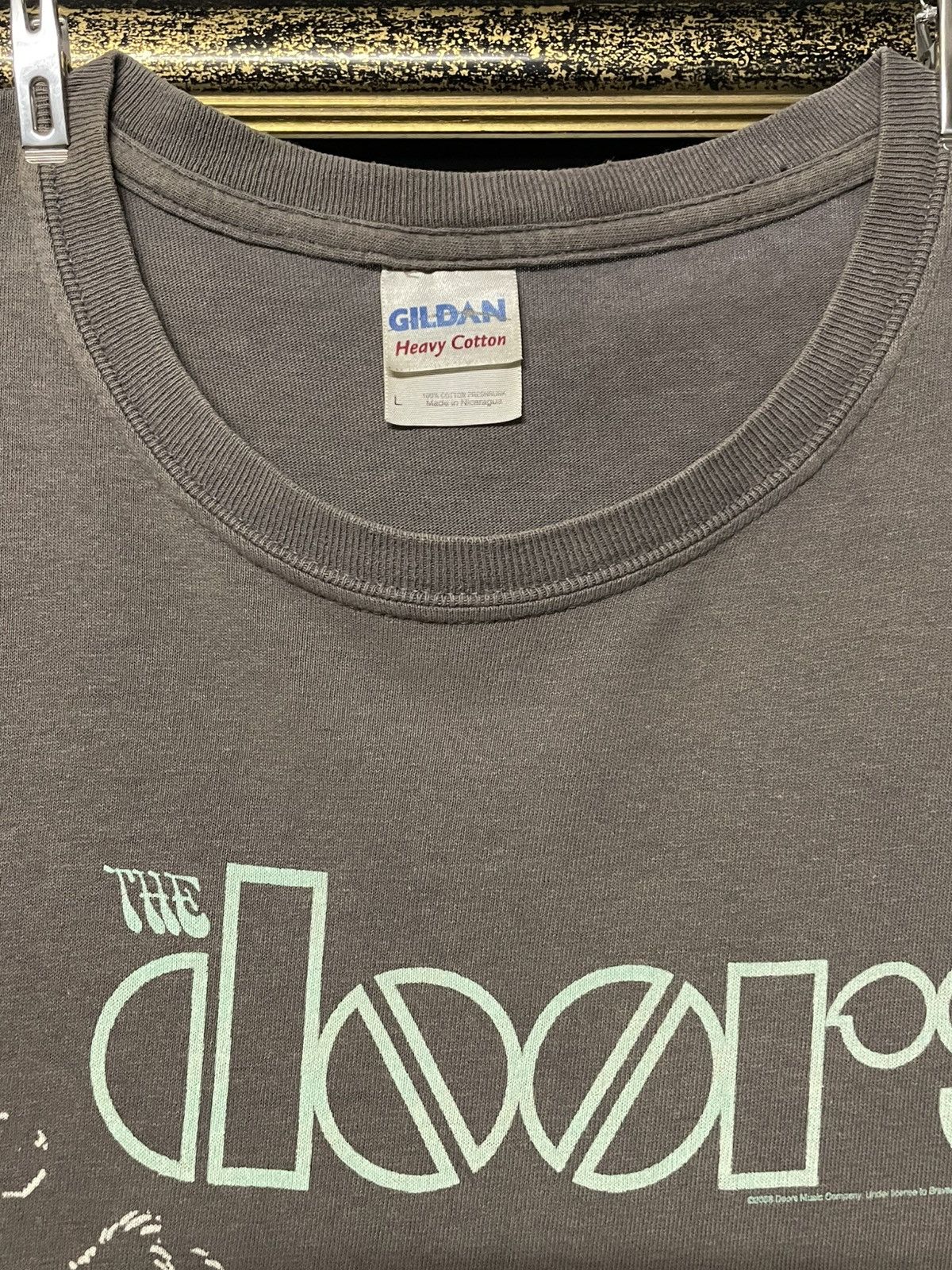 Band Tees Vintage Original The Doors Line Up Face Photo Tee Faded Band Size US L / EU 52-54 / 3 - 9 Thumbnail