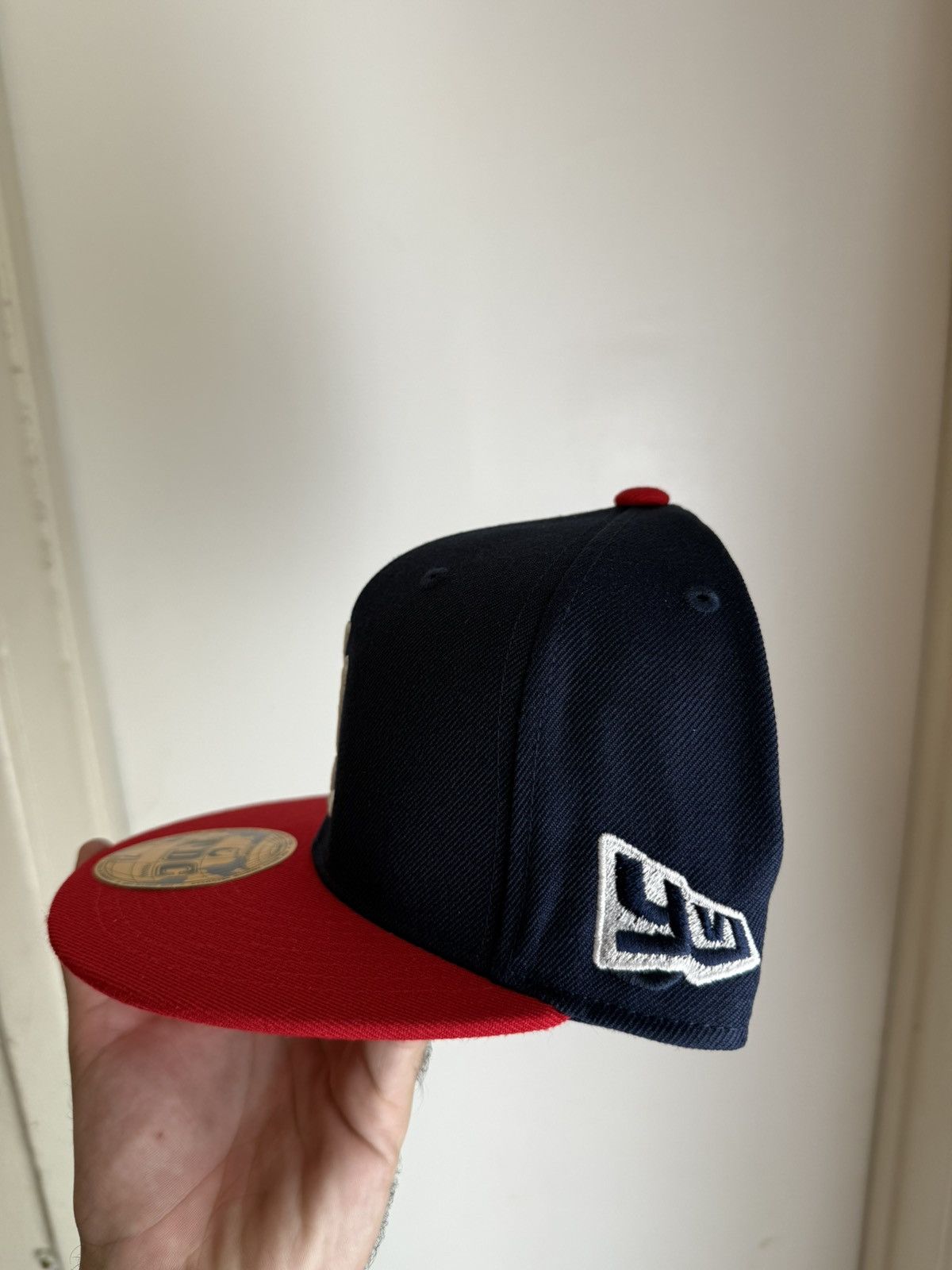 Playboi Carti YVL FITTED NAVY ON RED BRIM SIZE 7 3/8 | Grailed