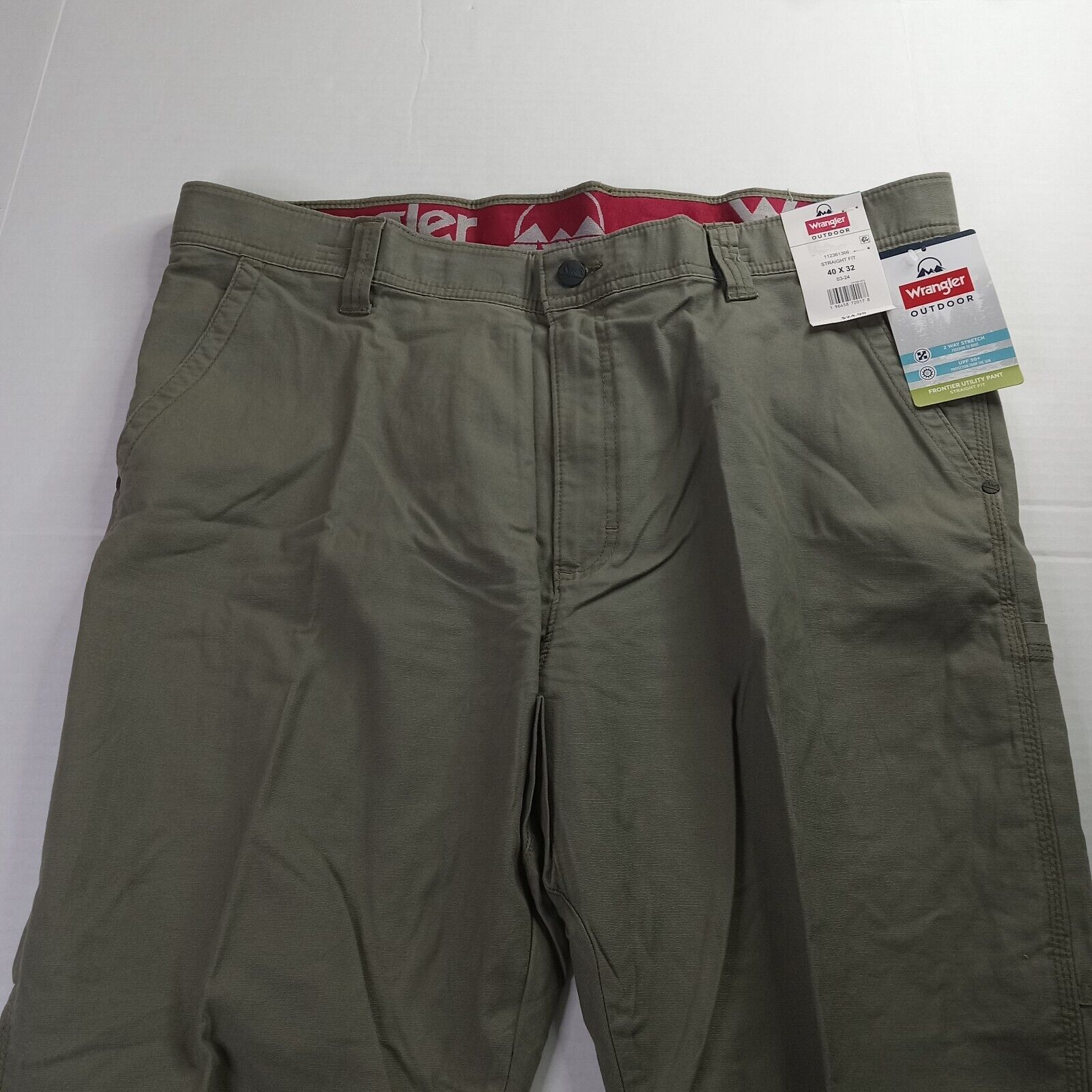 Wrangler Wrangler Outdoor Utility Pants Mens 40x32 Green Straight Fit Size US 40 / EU 56 - 3 Thumbnail