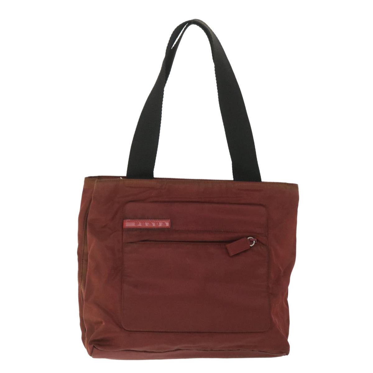image of Prada Tessuto Handbag in Red, Women's