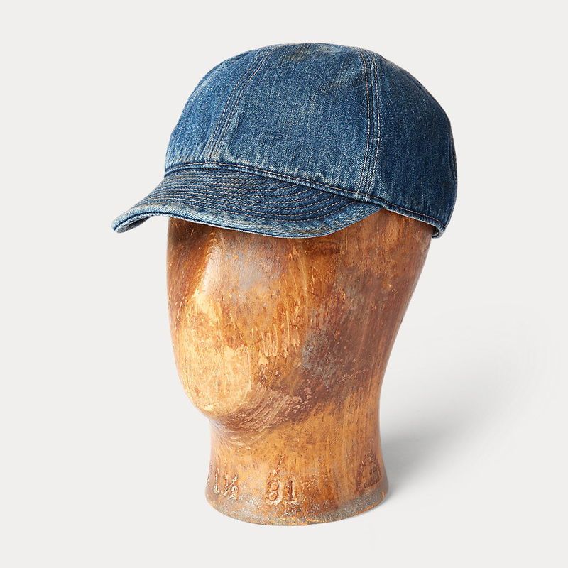 RRL Ralph Lauren RRL indigo denim newsboy cap Size ONE SIZE - 3 Thumbnail