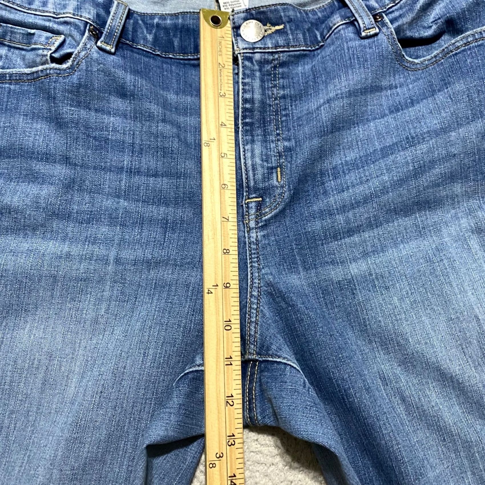 Vintage Lane Bryant Jeans Blue Denim Mid Rise Skinny 16 Regular 32 Inseam 5-Pocket Stretch AC Adult Womens Boys Girls N/A Size 38" / US 16 / IT 52 - 7 Thumbnail