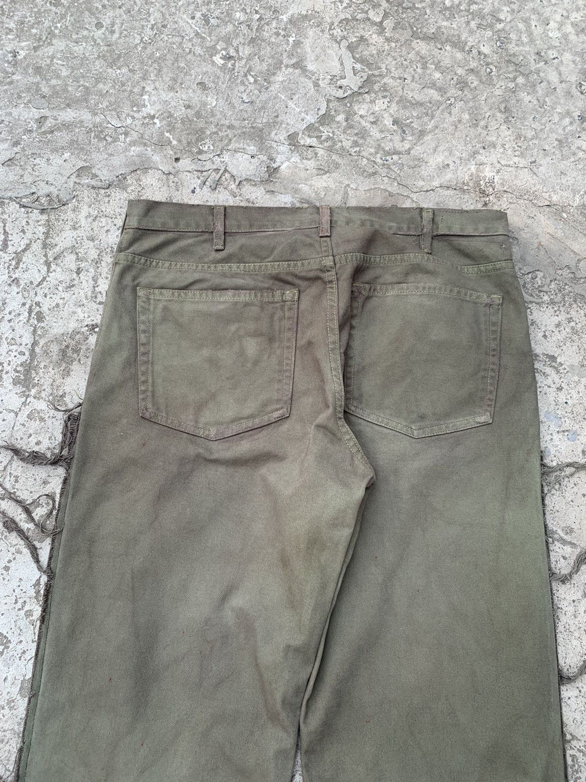 Japanese Brand Custom Wide Dirty Overdyed Distressed Jeans Size US 36 / EU 52 - 10 Thumbnail
