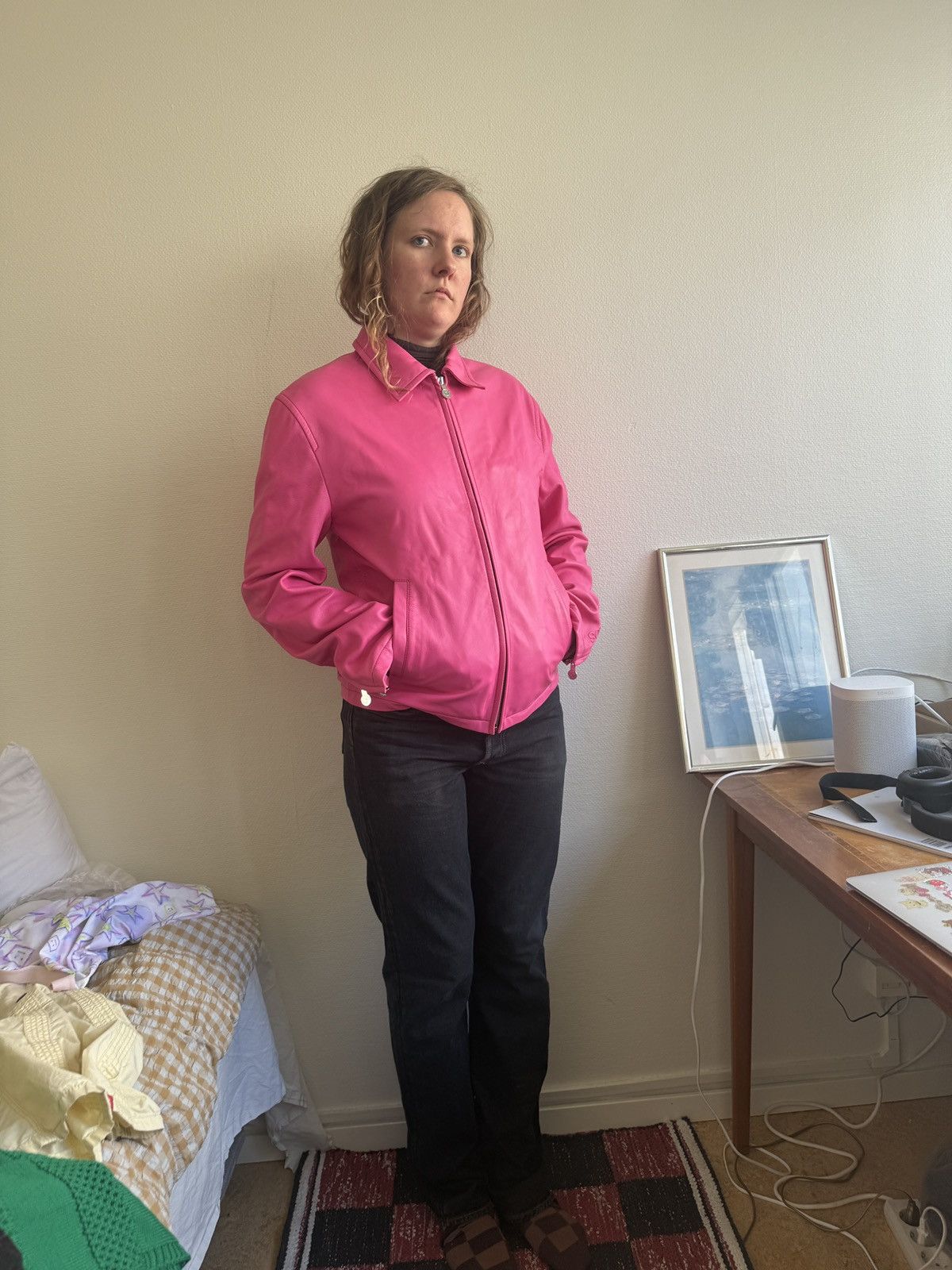 Acne Studios Acne Studios Pink Leather Jacket Size US M / EU 48-50 / 2 - 4 Thumbnail