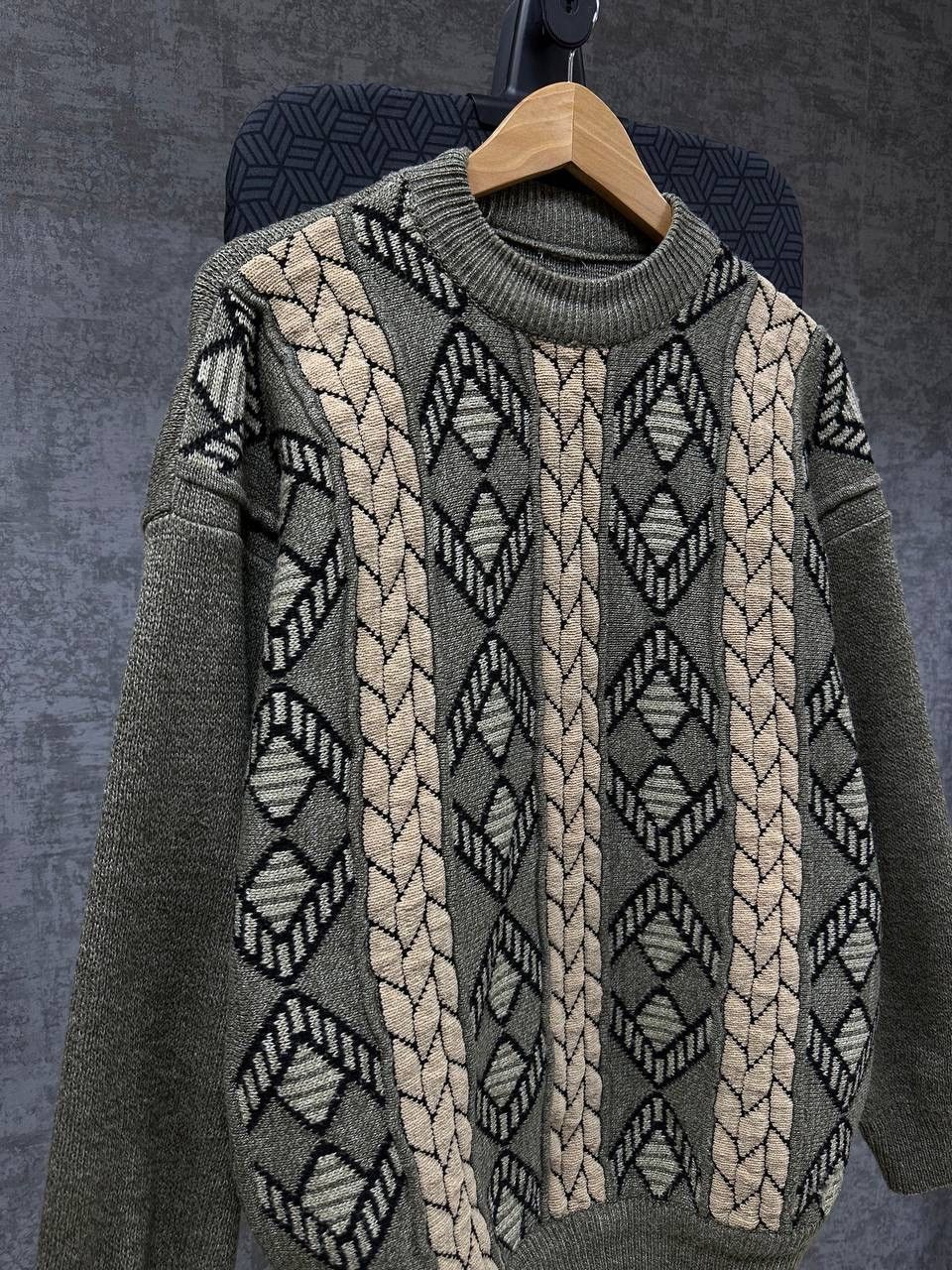 Coogi × Vintage Vintage Avant Garde Coogi Style Knit Sweater Green Size US M / EU 48-50 / 2 - 12 Thumbnail