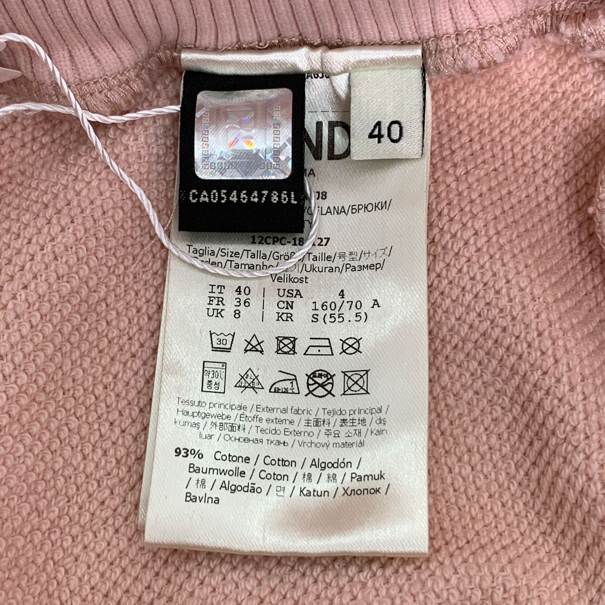Fendi X10226 Fendi Pink Jogger Sweatpants With Logo Trim Ribbed Size 28" / US 6 / IT 42 - 7 Thumbnail