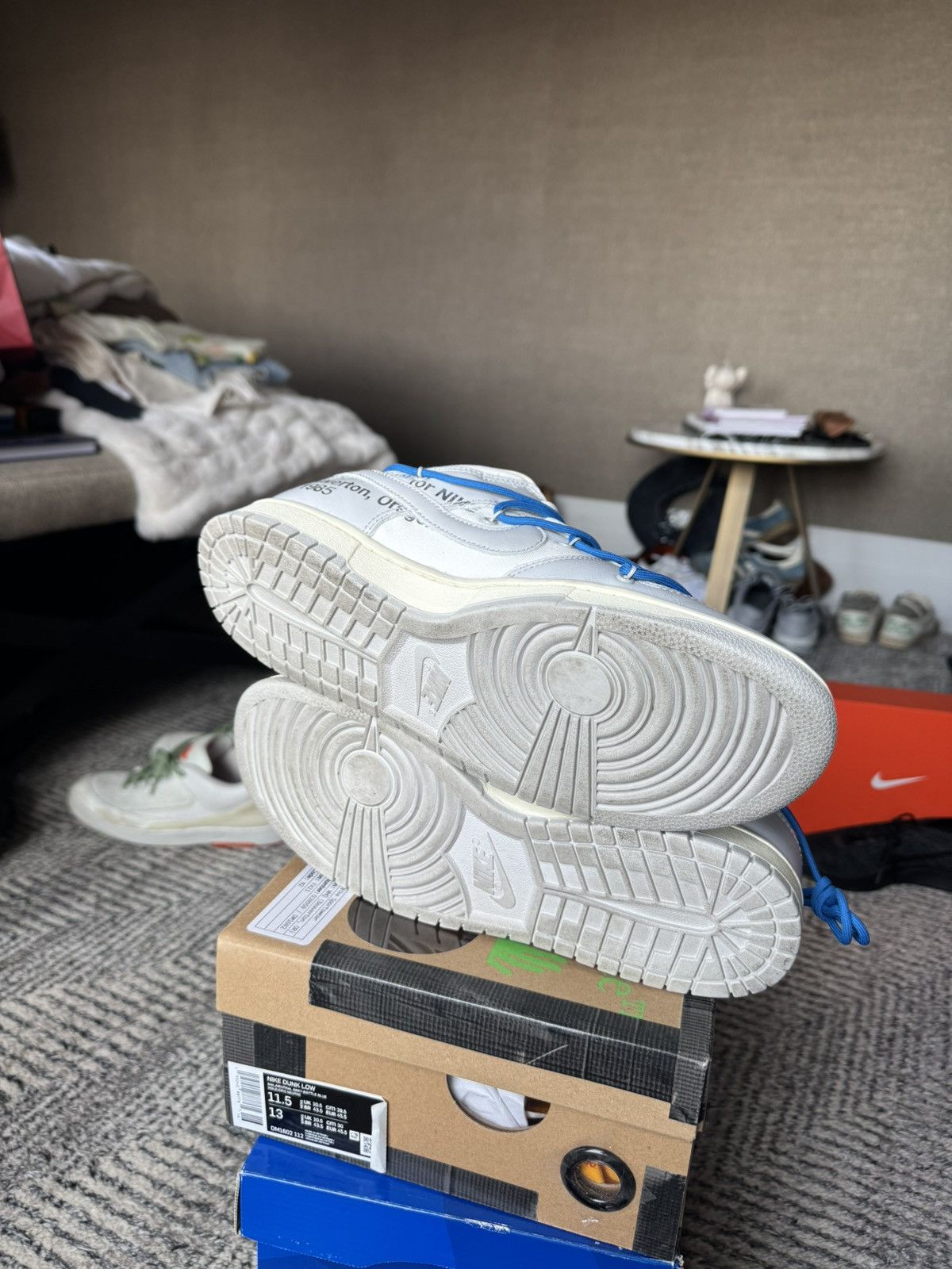 Nike Like Dunk Low Off White Lot 10 men’s size 11.5 Size US 11.5 / EU 44-45 - 7 Thumbnail