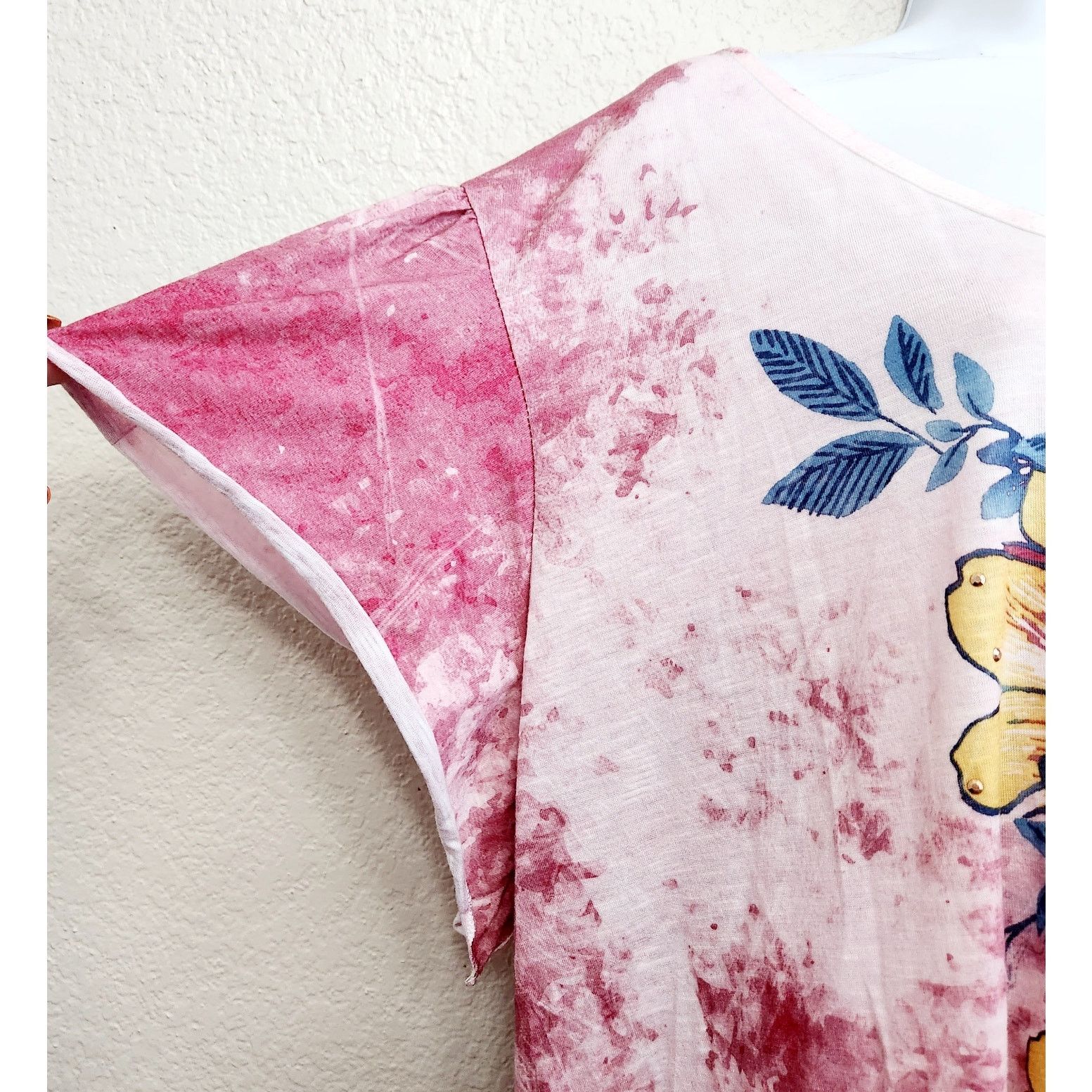 Other Terra & Sky Pink Blue Yellow Floral Print Blouse 4X 28W 30W Size 4XL / US 24-26 - 2 Thumbnail