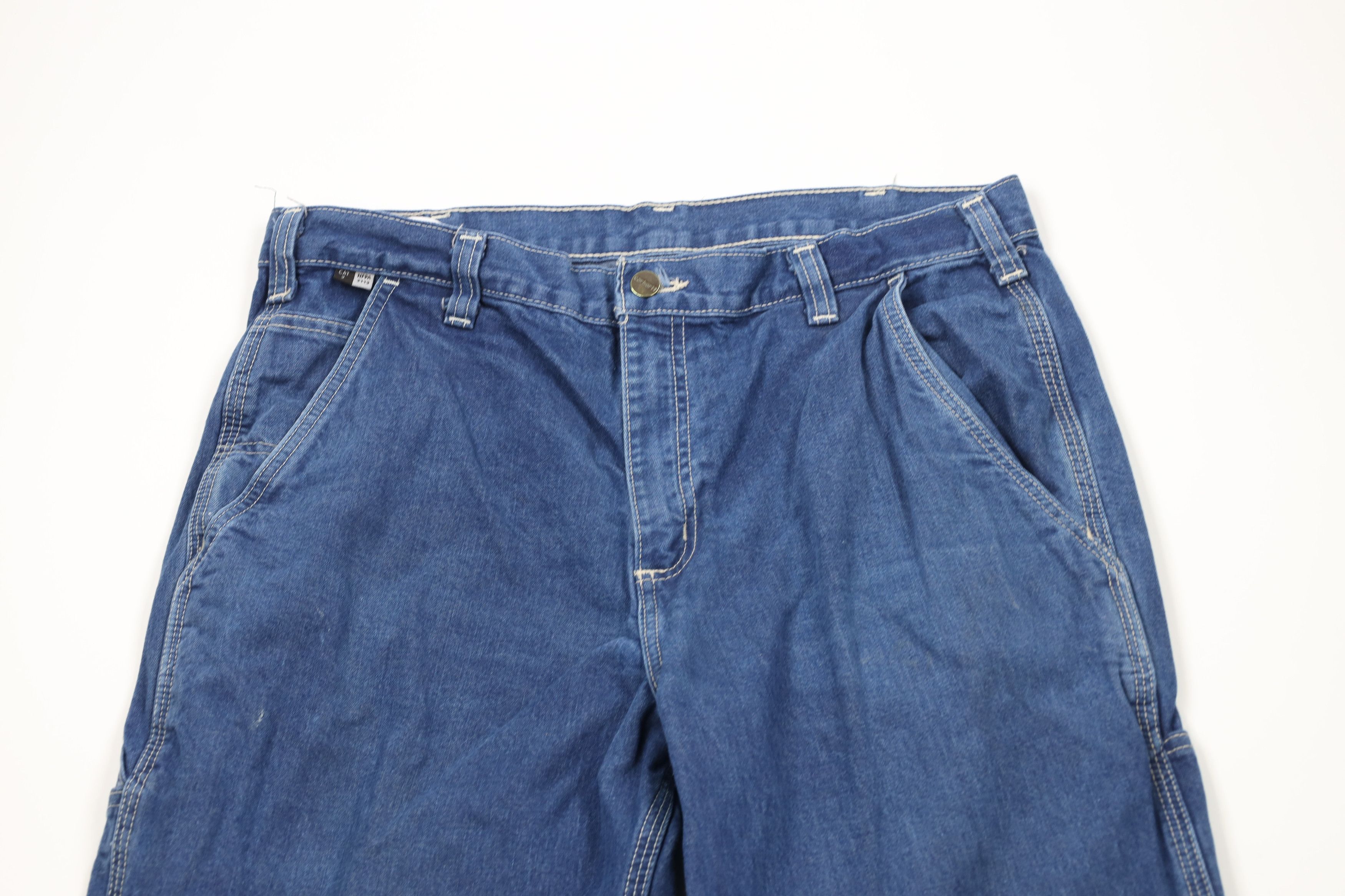 Carhartt × Vintage Vintage Carhartt FR Flame Resistant Wide Leg Dungaree Jeans Size US 34 / EU 50 - 2 Thumbnail